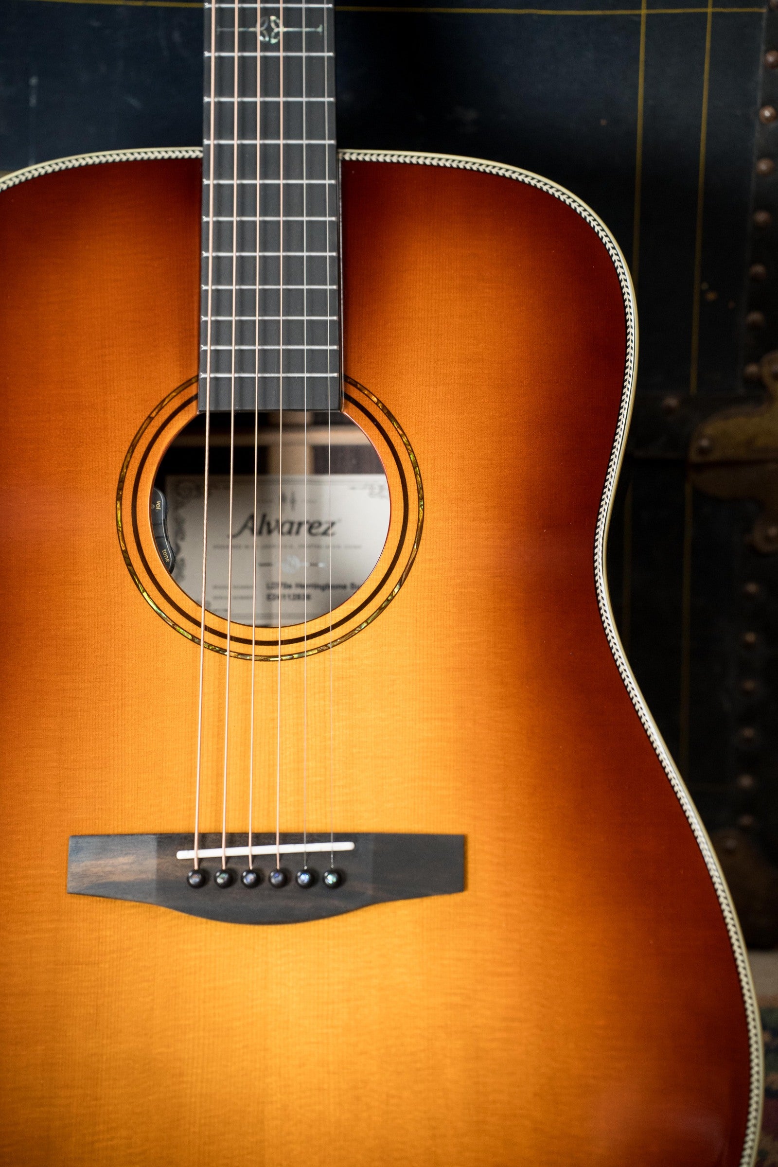 Alvarez Laureate Series LD70e Herringbone Sunset Sitka/Rosewood Dreadnought Guitar w/LR Baggs Hifi Pickup #2836