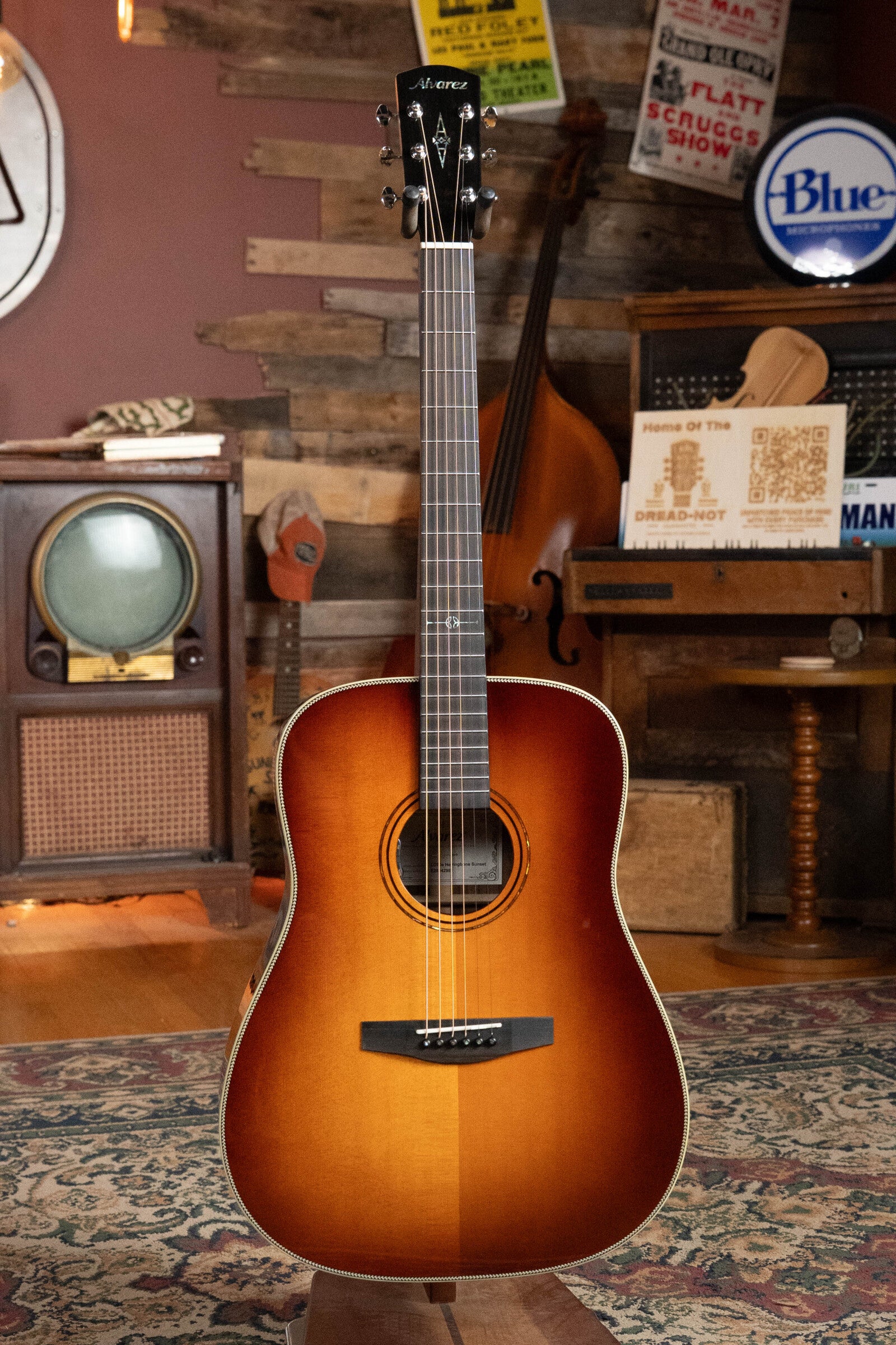 Alvarez Laureate Series LD70e Herringbone Sunset Sitka/Rosewood Dreadnought Guitar w/LR Baggs Hifi Pickup #2981