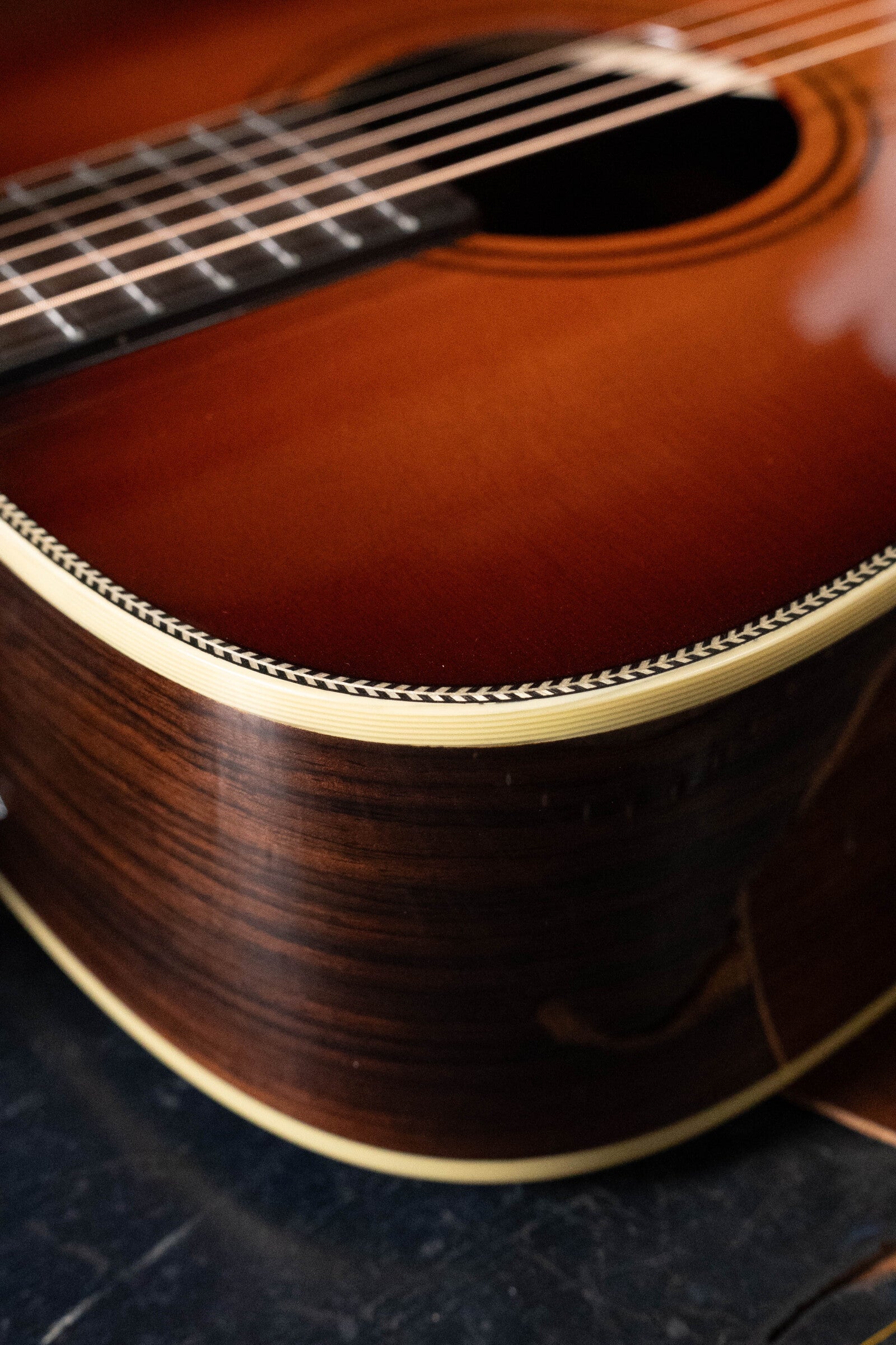 Alvarez Laureate Series LD70e Herringbone Sunset Sitka/Rosewood Dreadnought Guitar w/LR Baggs Hifi Pickup #2981