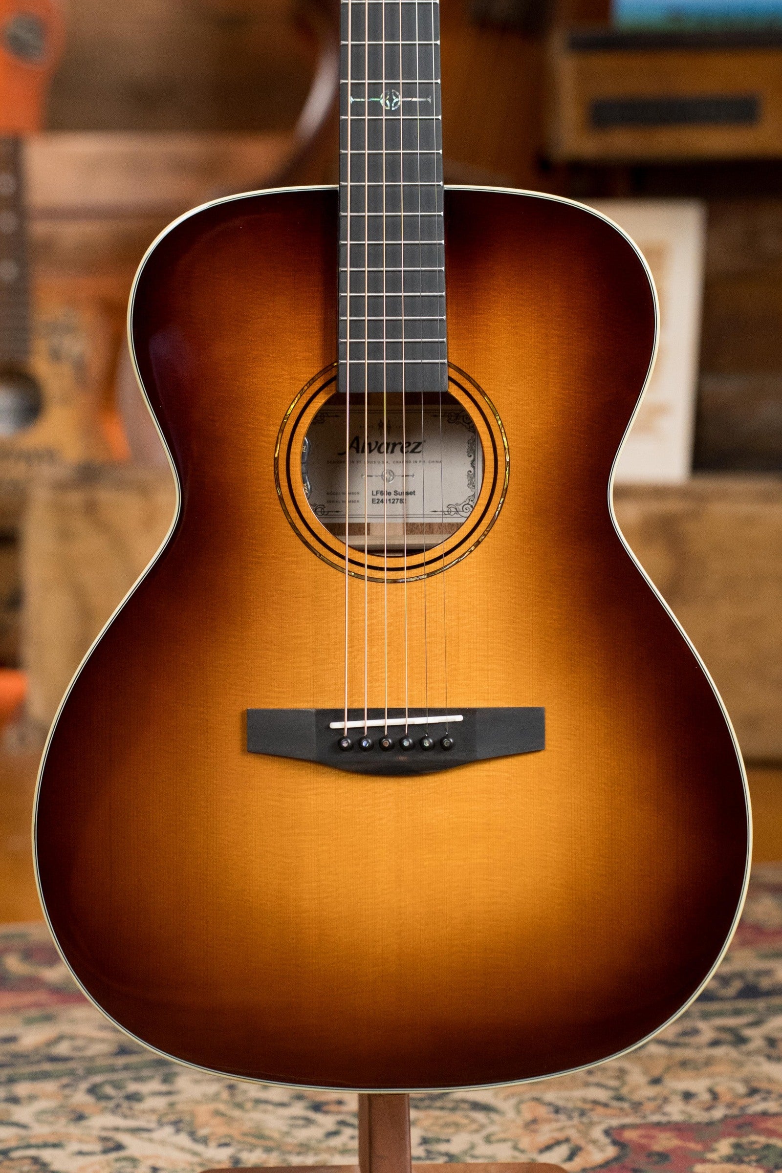Alvarez Laureate Series LF60e Sunset Sitka/Mahogany OM Guitar w/LR Baggs Hifi Pickup #2782