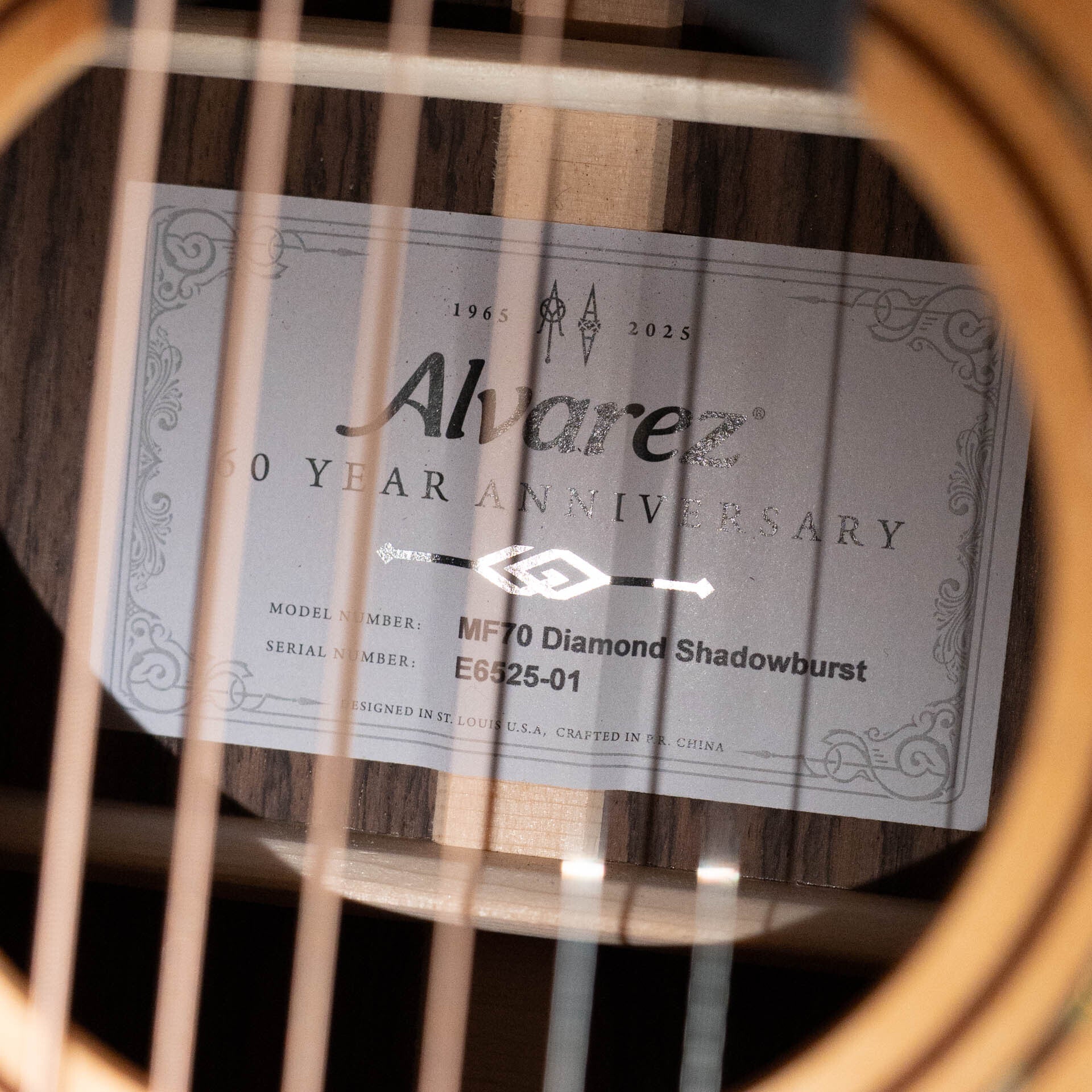 Alvarez Masterworks Limited Edition 60th Anniversary MF70 Diamond Shadowburst OM Acoustic Guitar #2501
