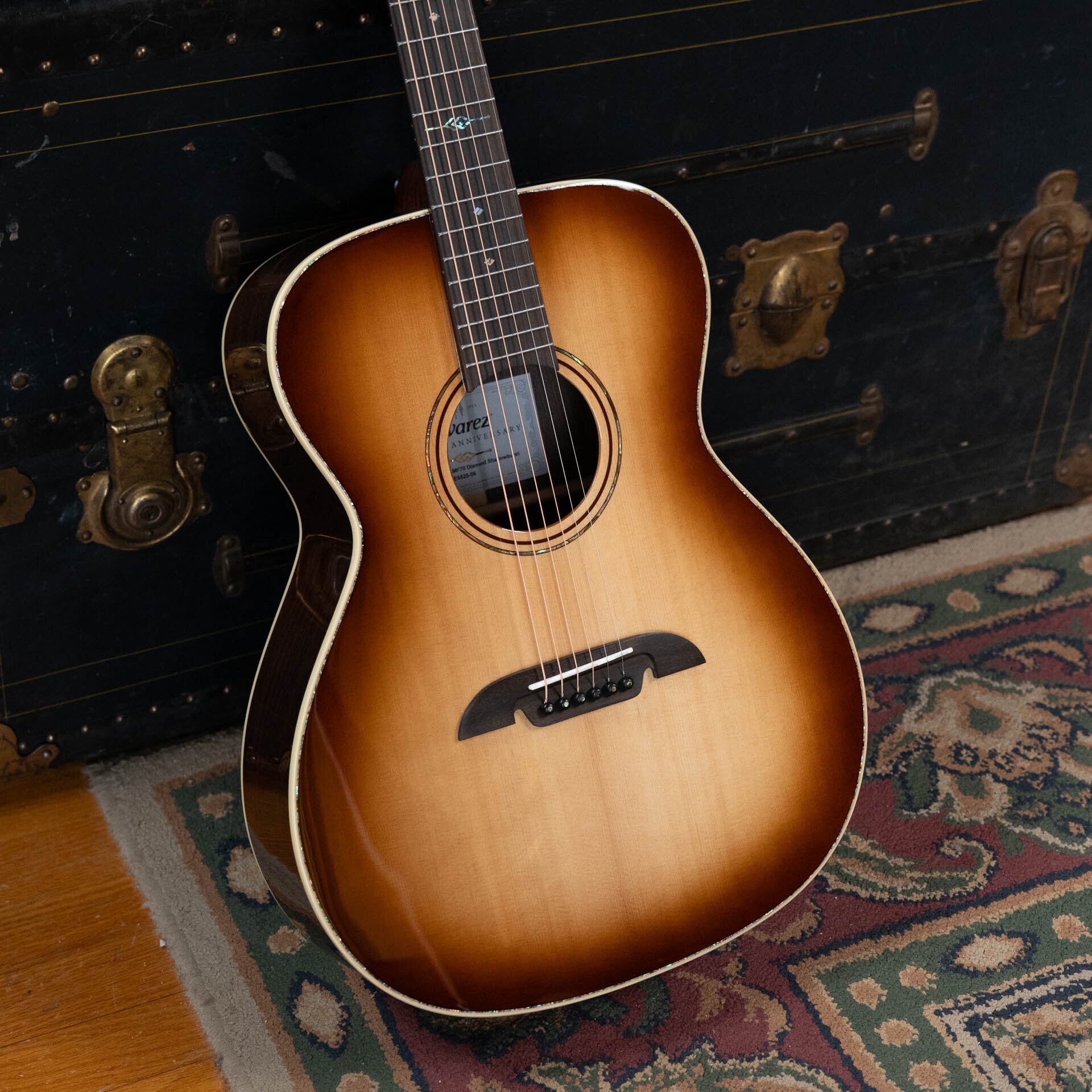 Alvarez Masterworks Limited Edition 60th Anniversary MF70 Diamond Shadowburst OM Acoustic Guitar #2506