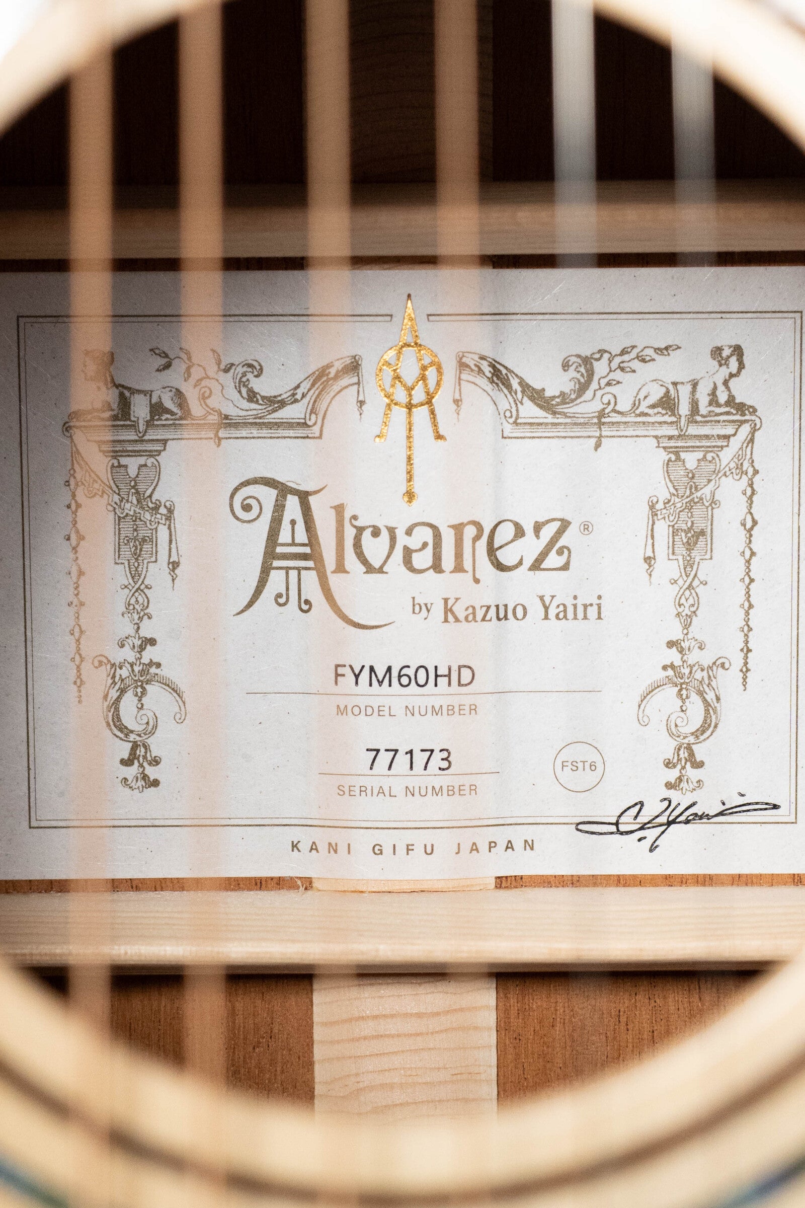 Alvarez Yairi Honduran Series FYM60HD Adirondack/Vintage Honduran Mahogany OM Acoustic Guitar #7173