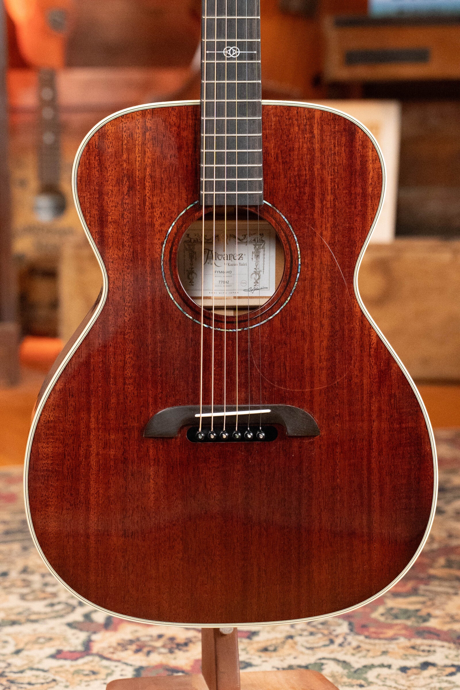 Alvarez Yairi Honduran Series FYM66HD All Vintage Honduran Mahogany OM Acoustic Guitar #7042