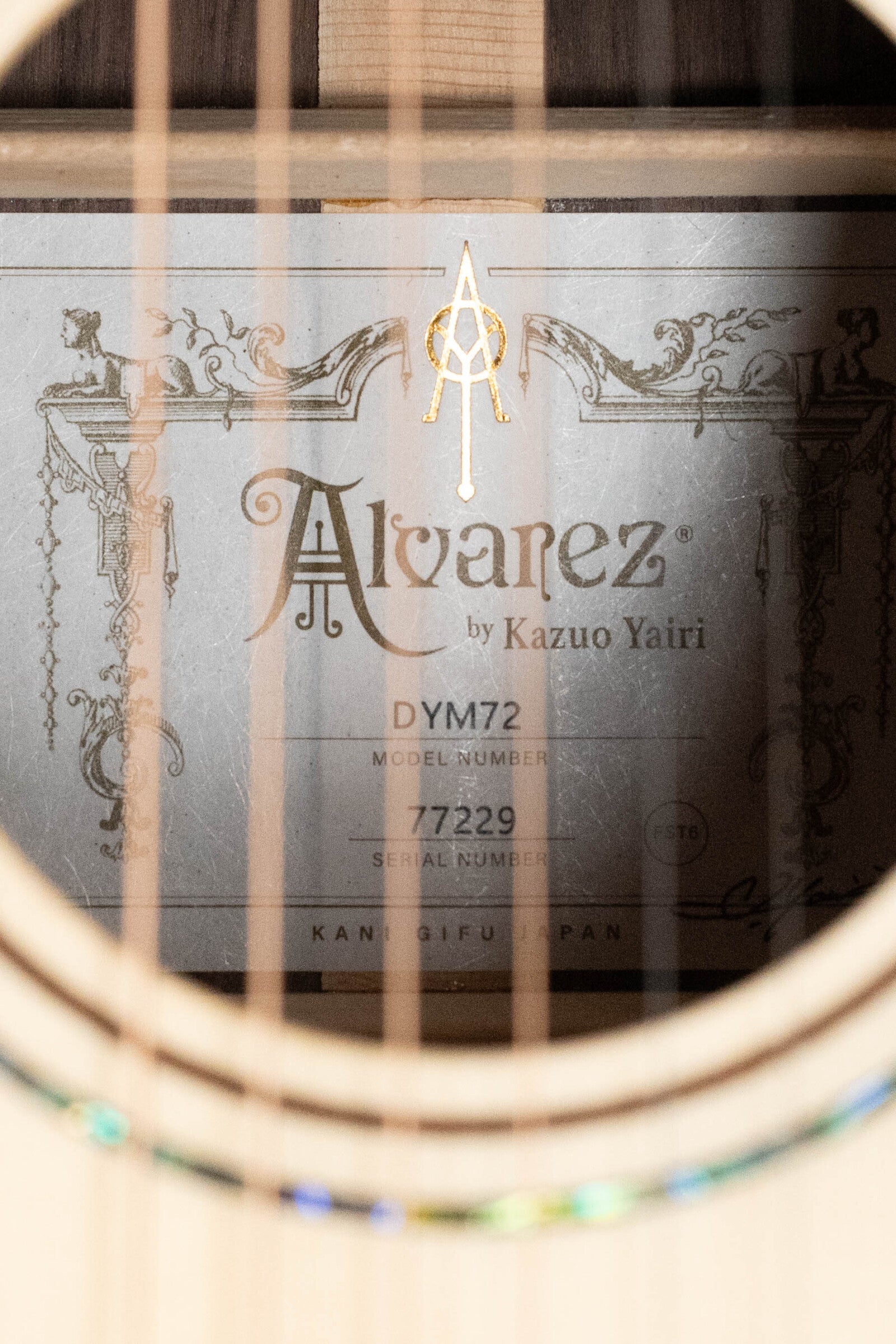 Alvarez Yairi Masterworks DYM72 Adriondack Spruce/East Indian Rosewood #7229