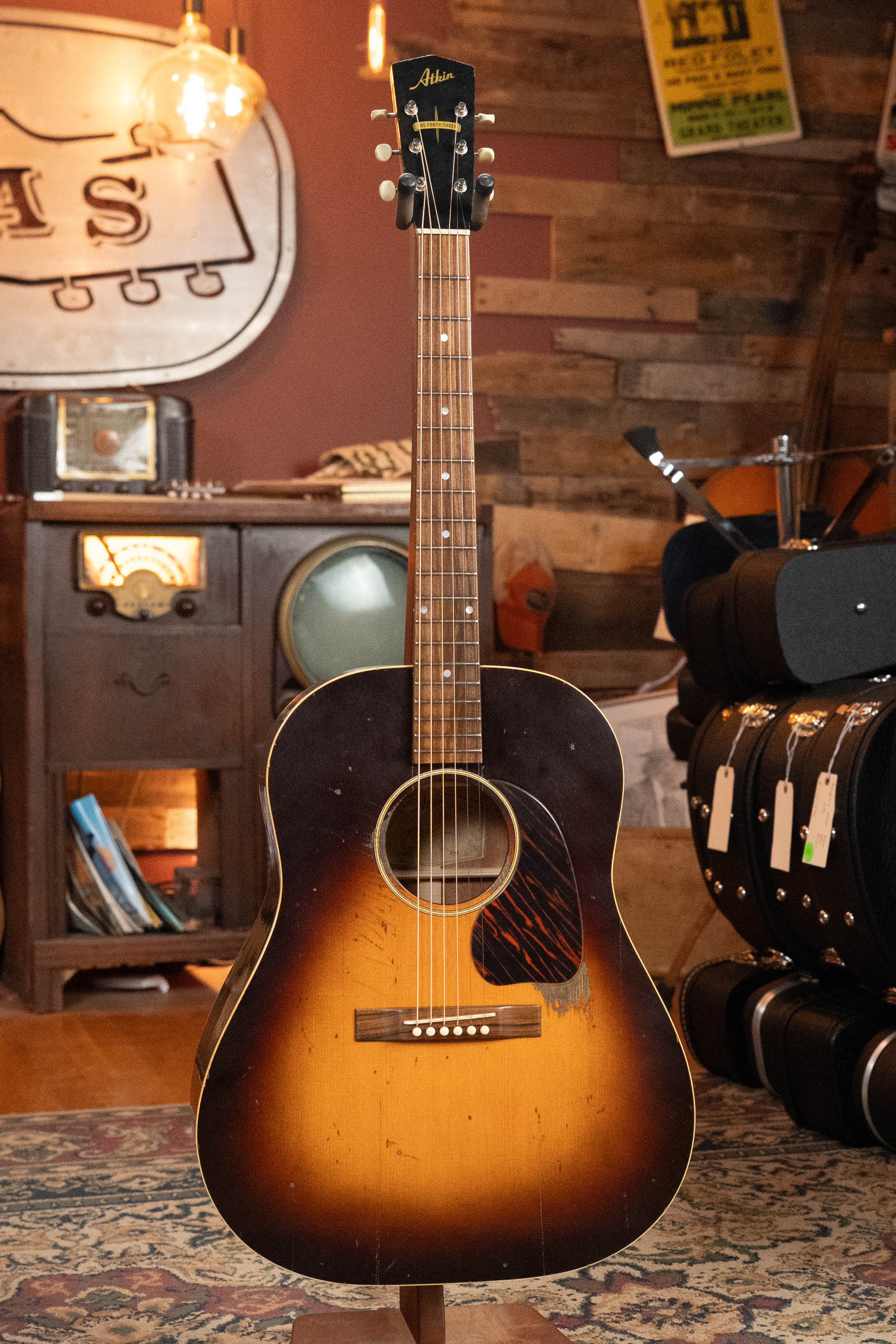 Atkin J43 Baked Sitka/Mahogany Heavy Aged Slope Shoulder Dreadnought Acoustic Guitar #4001