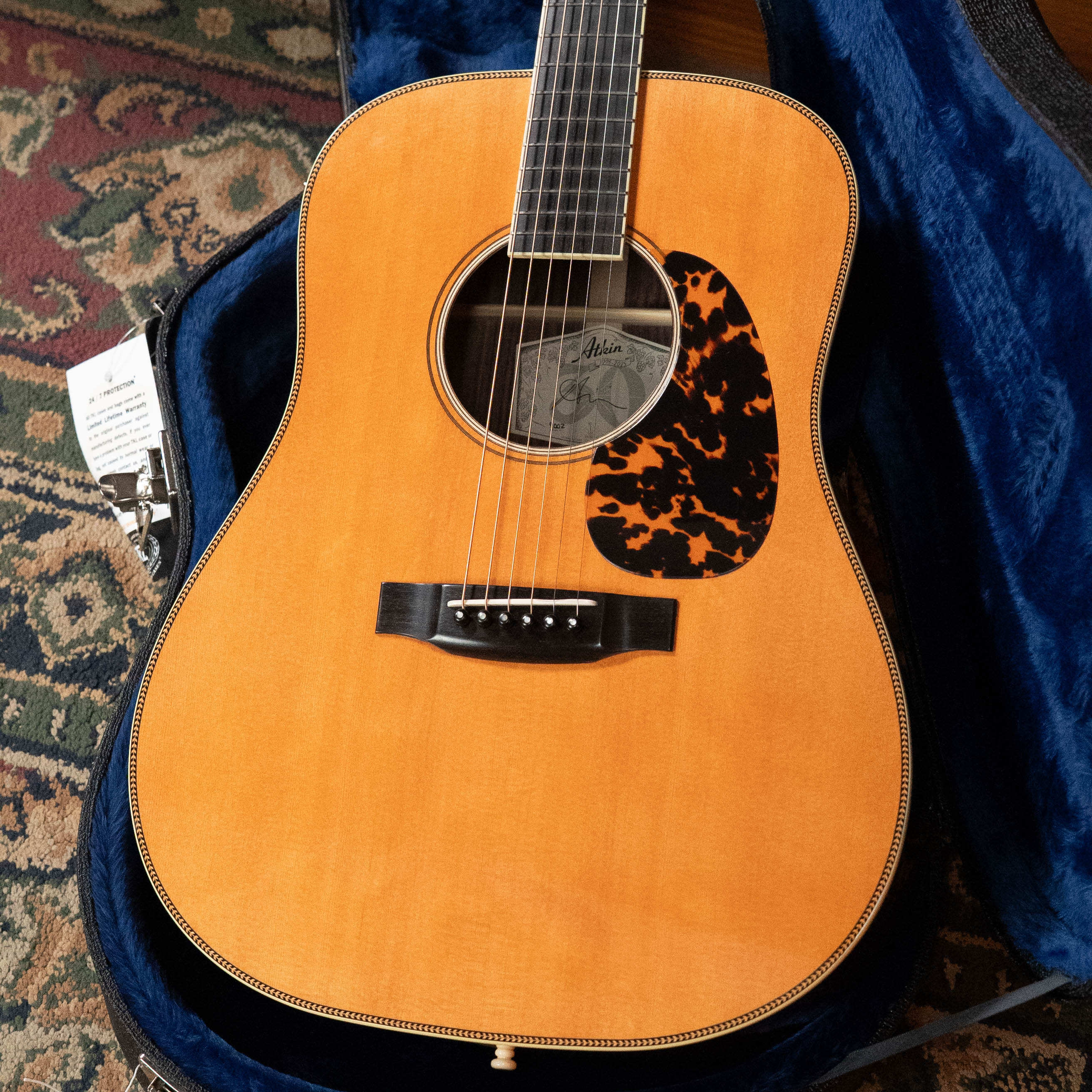 Atkin White Rice Baked Sitka/Rosewood Aged Dreadnought Acoustic Guitar #4002