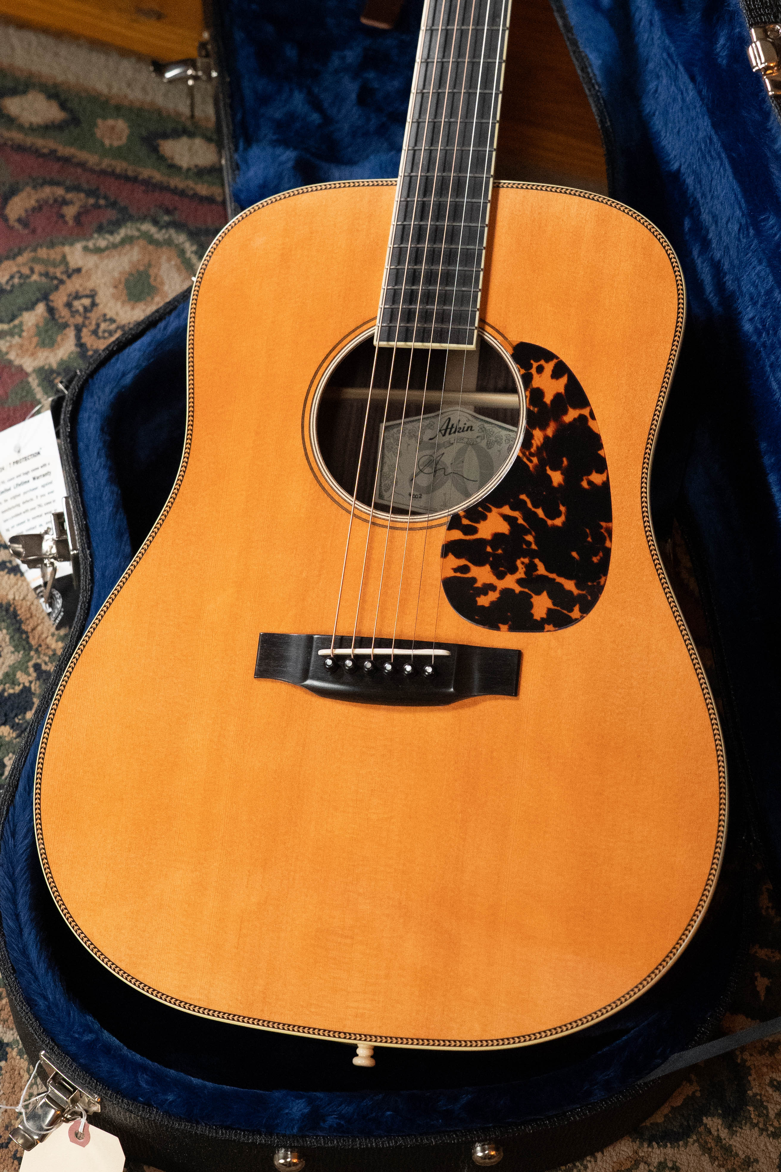 Atkin White Rice Baked Sitka/Rosewood Aged Dreadnought Acoustic Guitar #4002