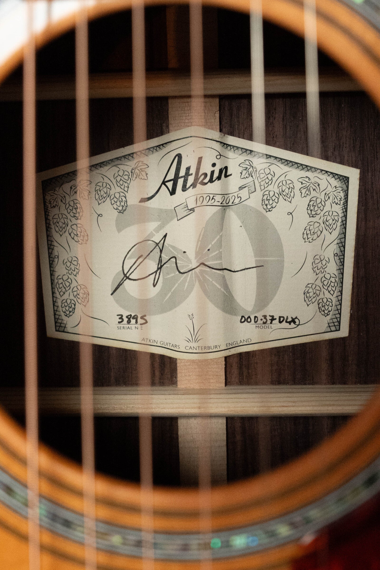 Atkin 00037 DLX Sitka/East Indian Rosewood OOO Acoustic Guitar #3895