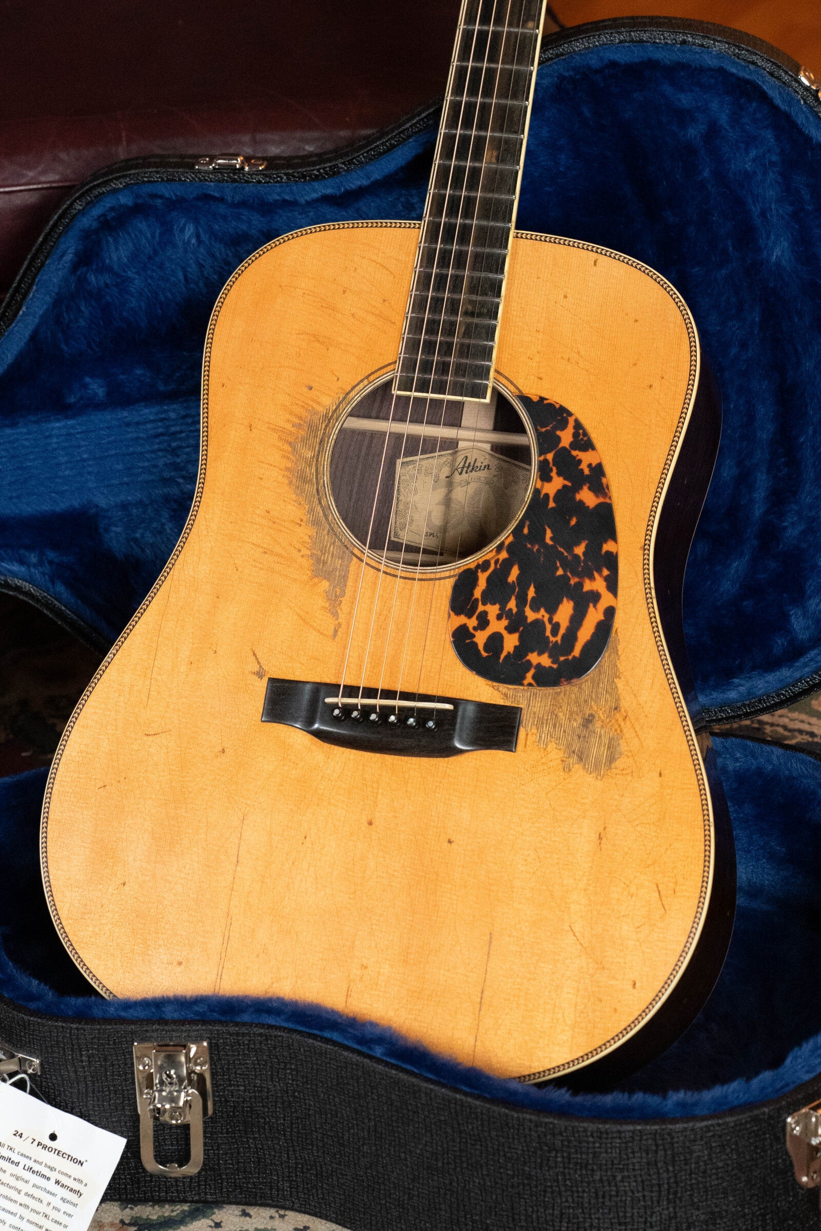 Atkin White RIce Stika/Rosewood Dreadnought Acoustic Guitar # 3786