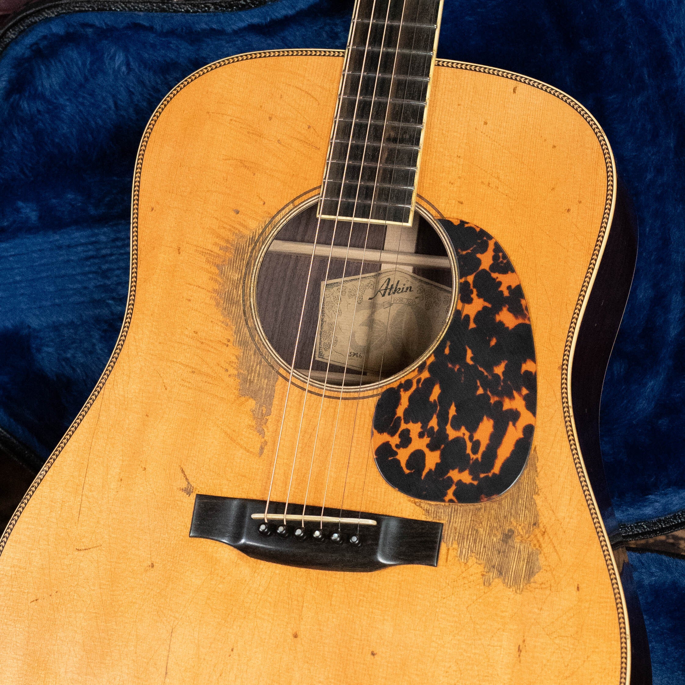 Atkin White RIce Stika/Rosewood Dreadnought Acoustic Guitar # 3786