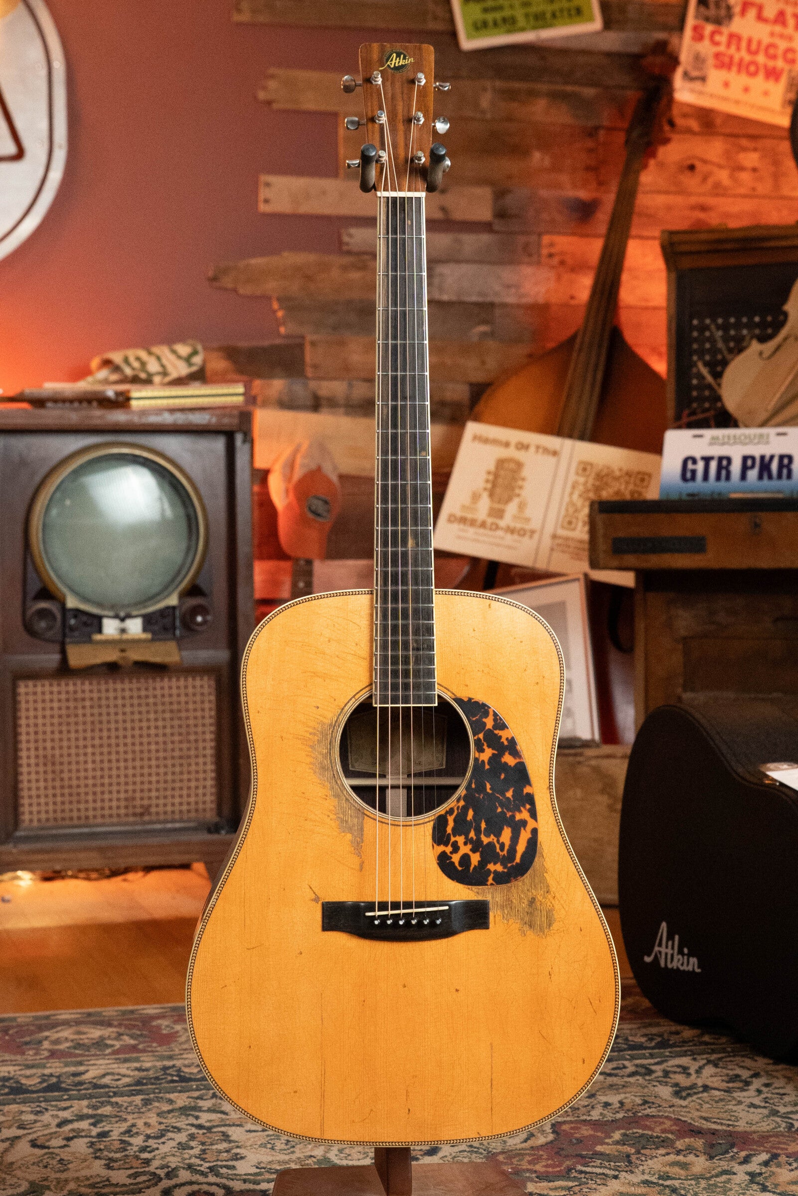 Atkin White RIce Stika/Rosewood Dreadnought Acoustic Guitar # 3786