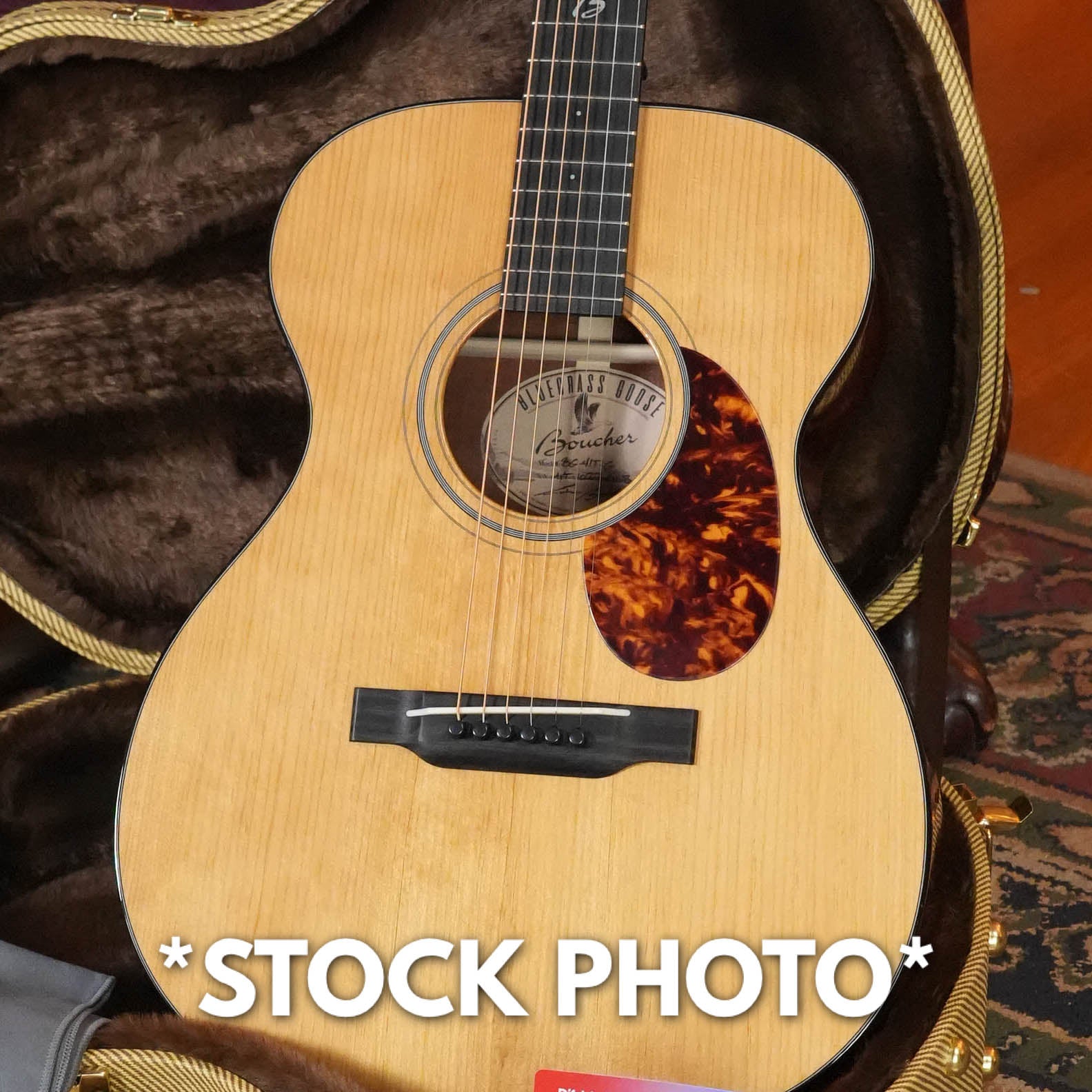 PRE-ORDER DEPOSIT ONLY *New 2026 Model* Boucher BG-41T-G Torrefied Adirondack/Torrefied Mahogany Bluegrass Goose Gold Pack OM Hybrid Acoustic Guitar