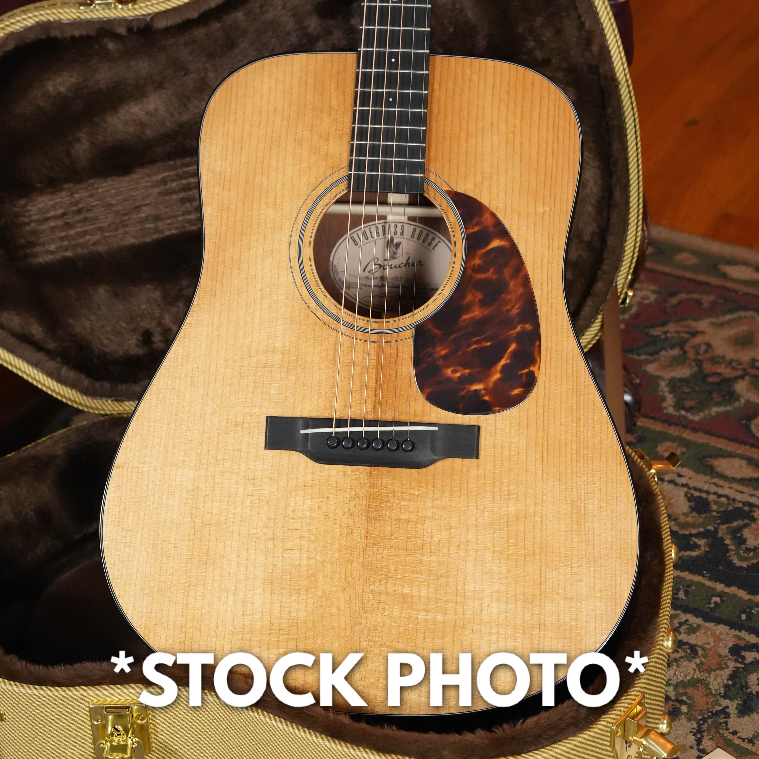 PRE-ORDER DEPOSIT ONLY *New 2026 Model* Boucher BG-42T-G Torrefied Adirondack/Torrefied Mahogany Bluegrass Goose Gold Pack Dreadnought Acoustic Guitar