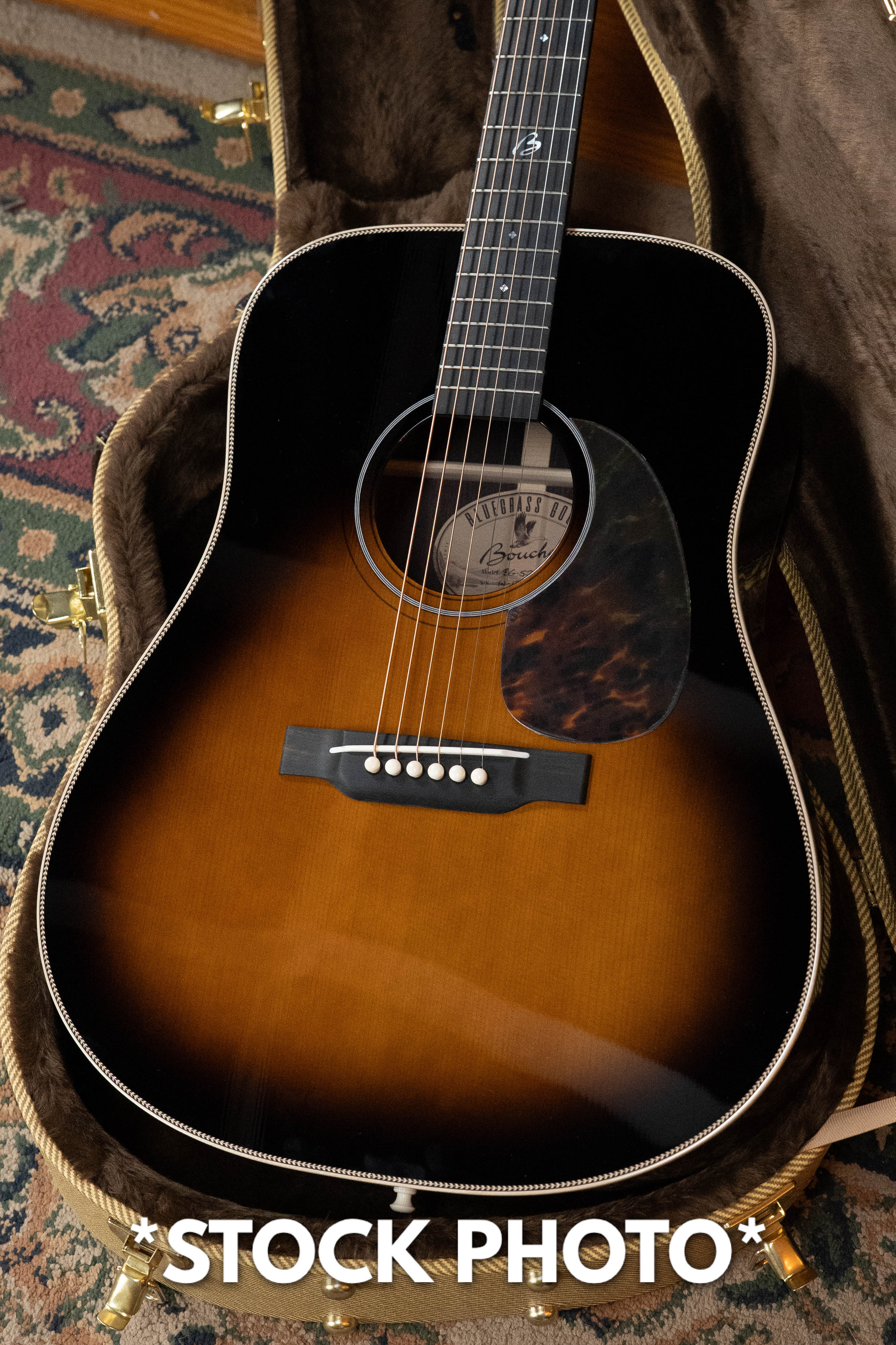 PRE-ORDER DEPOSIT ONLY *New 2026 Model* Boucher BG-52-BM Adirondack/Rosewood Bluegrass Goose Master Pack Tobacco Burst Dreadnought Acoustic Guitar