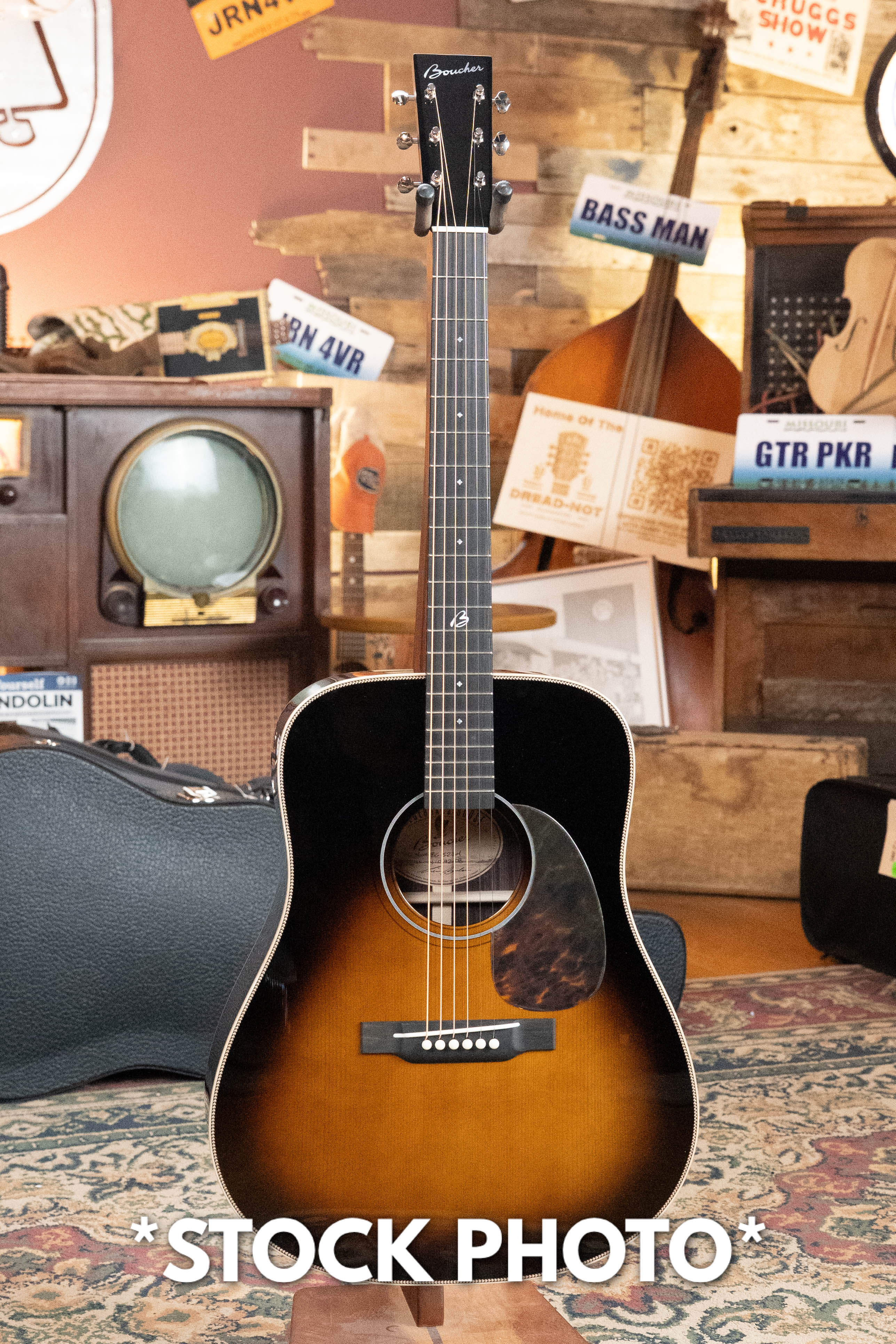 PRE-ORDER DEPOSIT ONLY *New 2026 Model* Boucher BG-52-BM Adirondack/Rosewood Bluegrass Goose Master Pack Tobacco Burst Dreadnought Acoustic Guitar