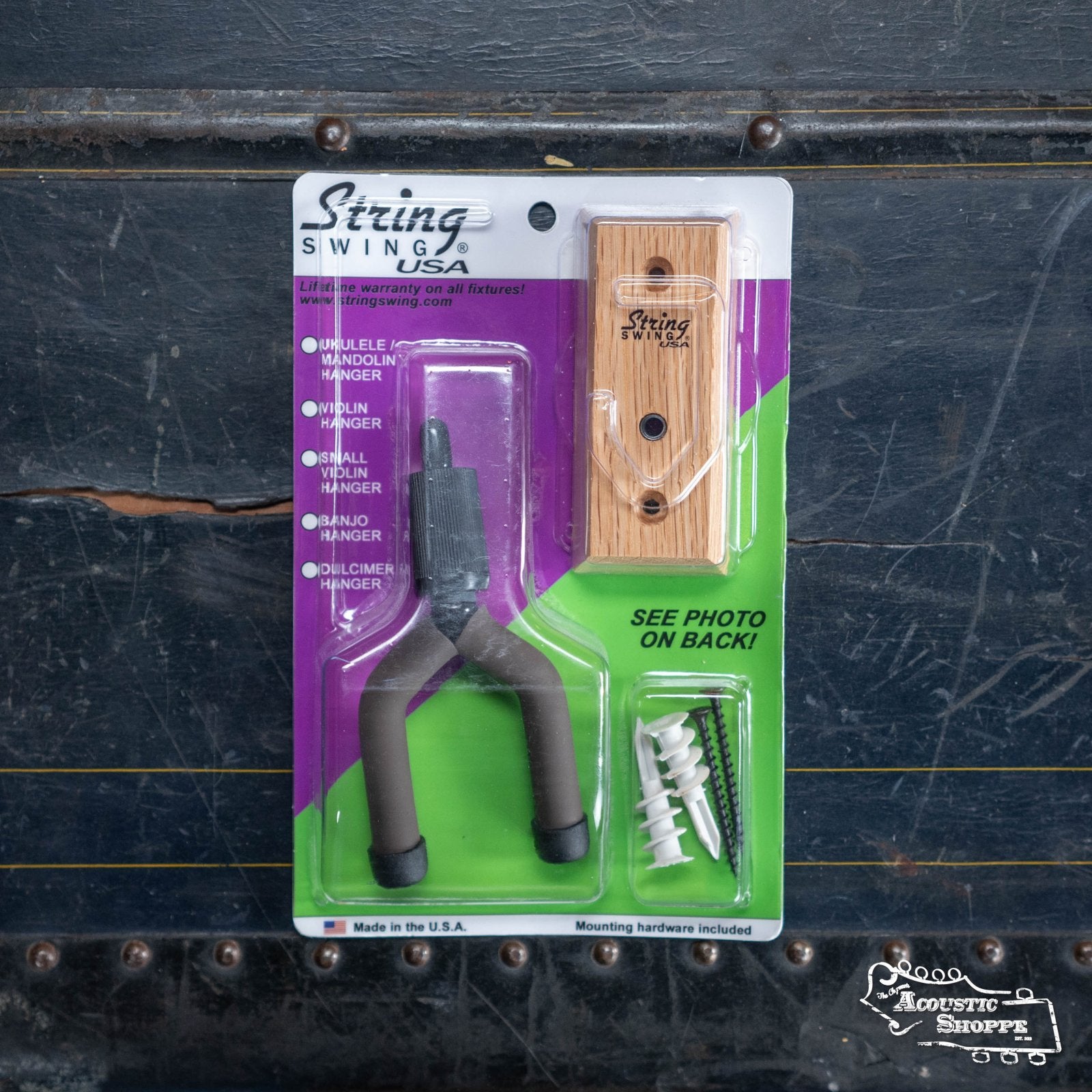 String Swing Oak Home & Studio Banjo / Mandolin Hanger (CC01B-O)