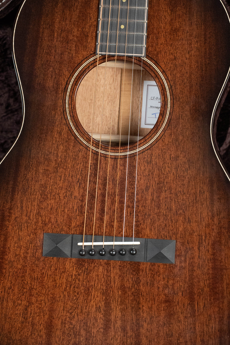 Bedell Classic Folk All Honduran Mahogany Parlor Guitar w/K&K Electronics #3018