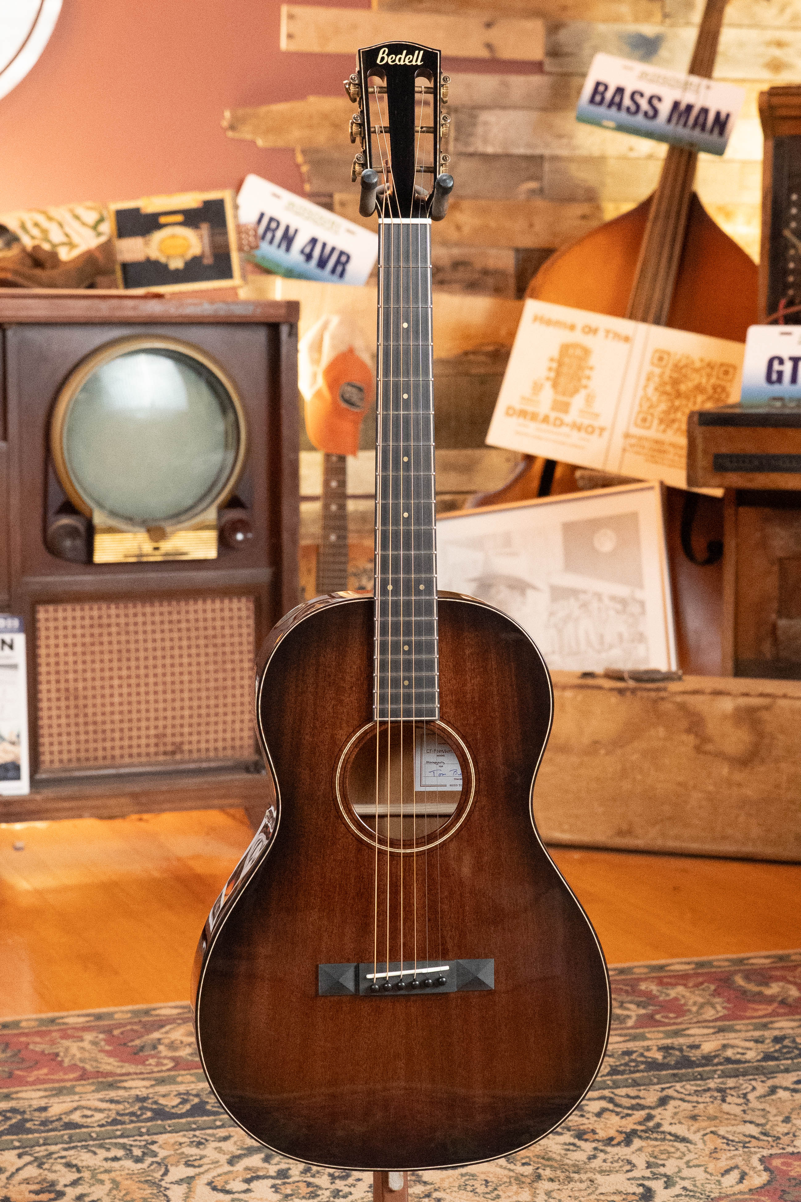 Bedell Classic Folk All Honduran Mahogany Parlor Guitar w/K&K Electronics #3018