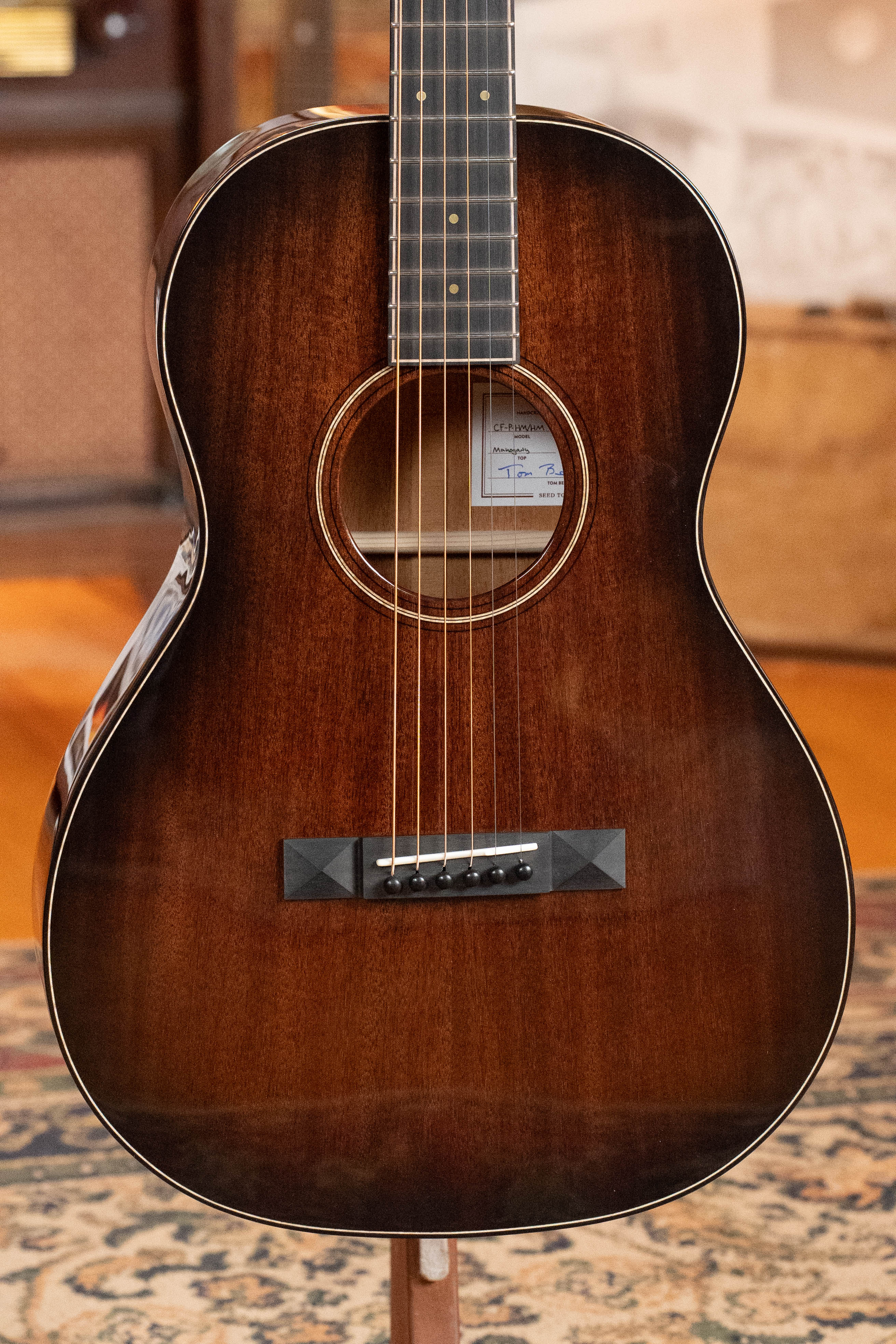 Bedell Classic Folk All Honduran Mahogany Parlor Guitar w/K&K Electronics #3018