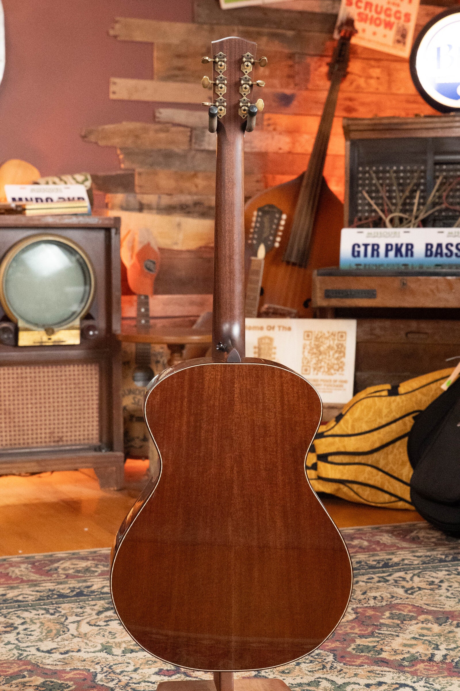 Bedell Classic Folk All Honduran Mahogany Antique Burst Orchestra Model Guitar w/Electronics #5009
