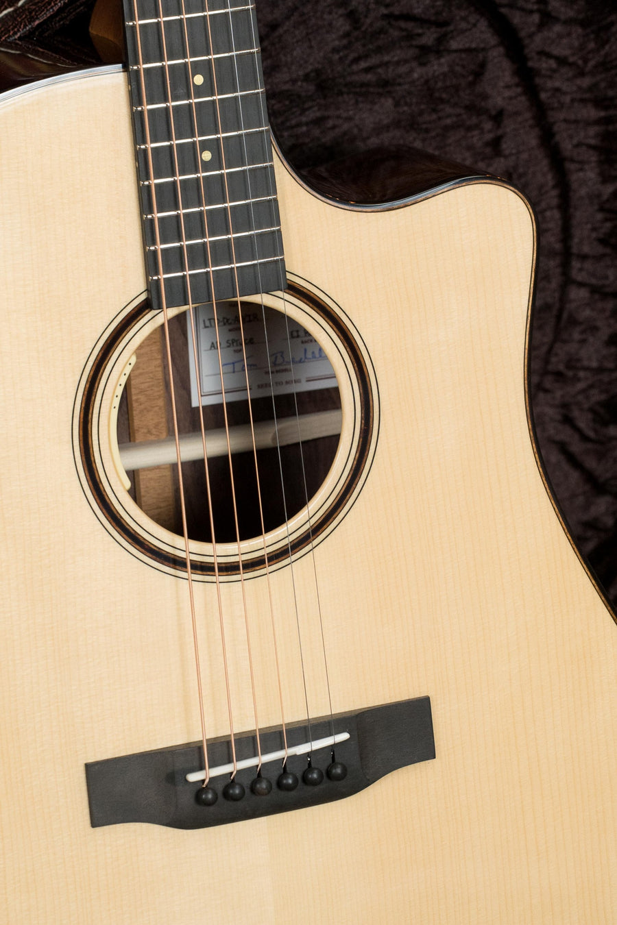 Limited edition dreadnought cutaway acoustic guitar with Adirondack top and Indian Rosewood body. - Bedell Limited Edition Adirondack/Figured Indian Rosewood Dreadnought Cutaway Acoustic Guitar #4014 - Default Title