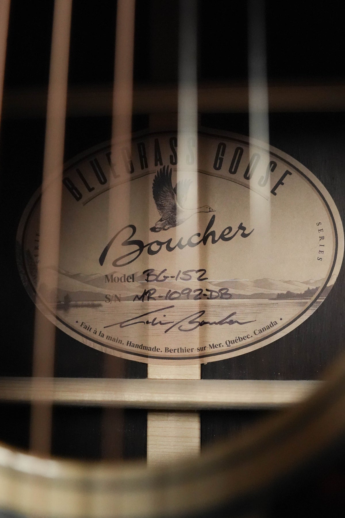 Boucher BG-152 Adirondack/Rosewood Bluegrass Goose Dreadnought Acoustic Guitar #1092