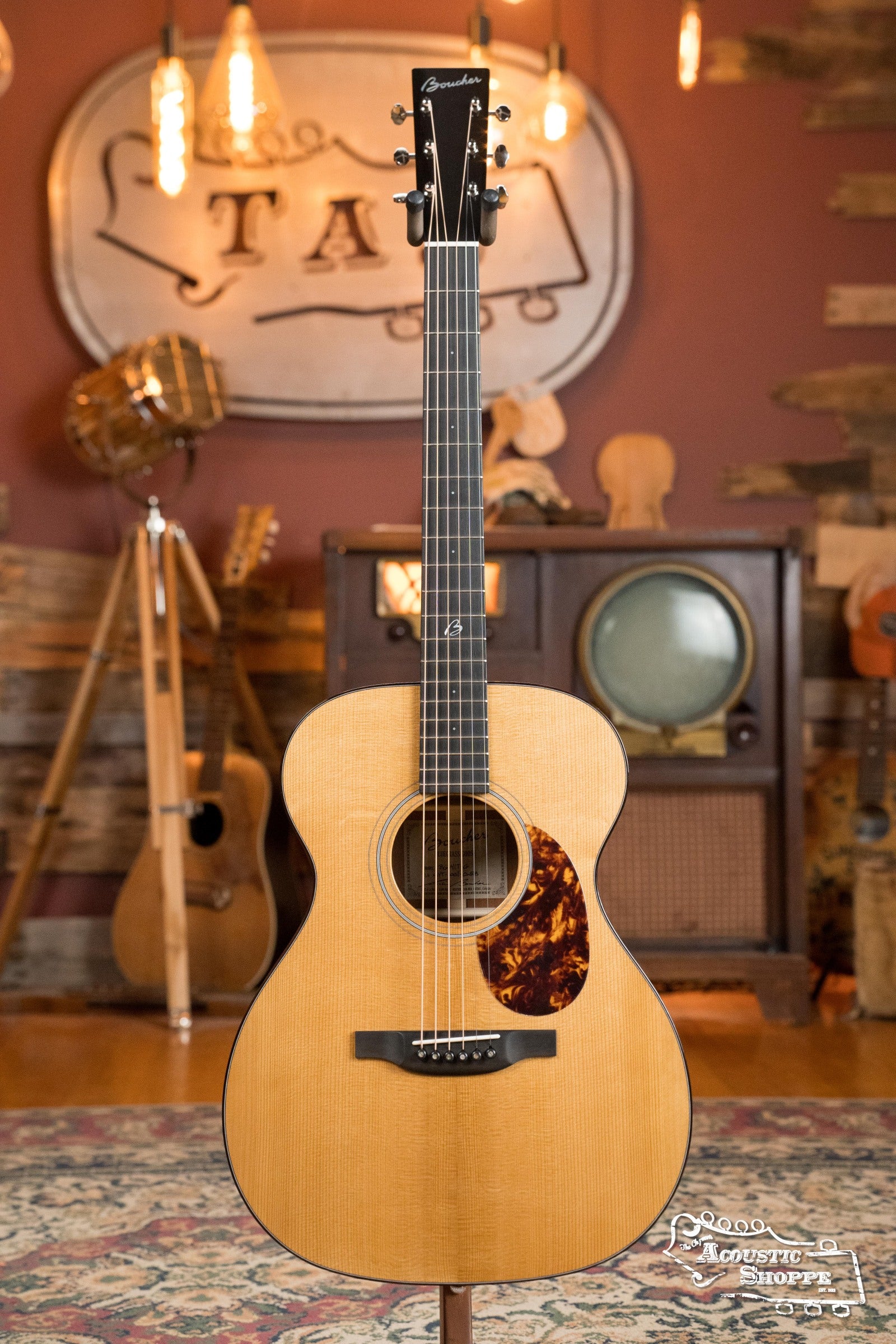 *Dread-Not Certified Used* Boucher BG-41T-G Bluegrass Goose Series *ALL* Torrefied Adirondack/Mahogany OM Gold Pack Acoustic Guitar #1001