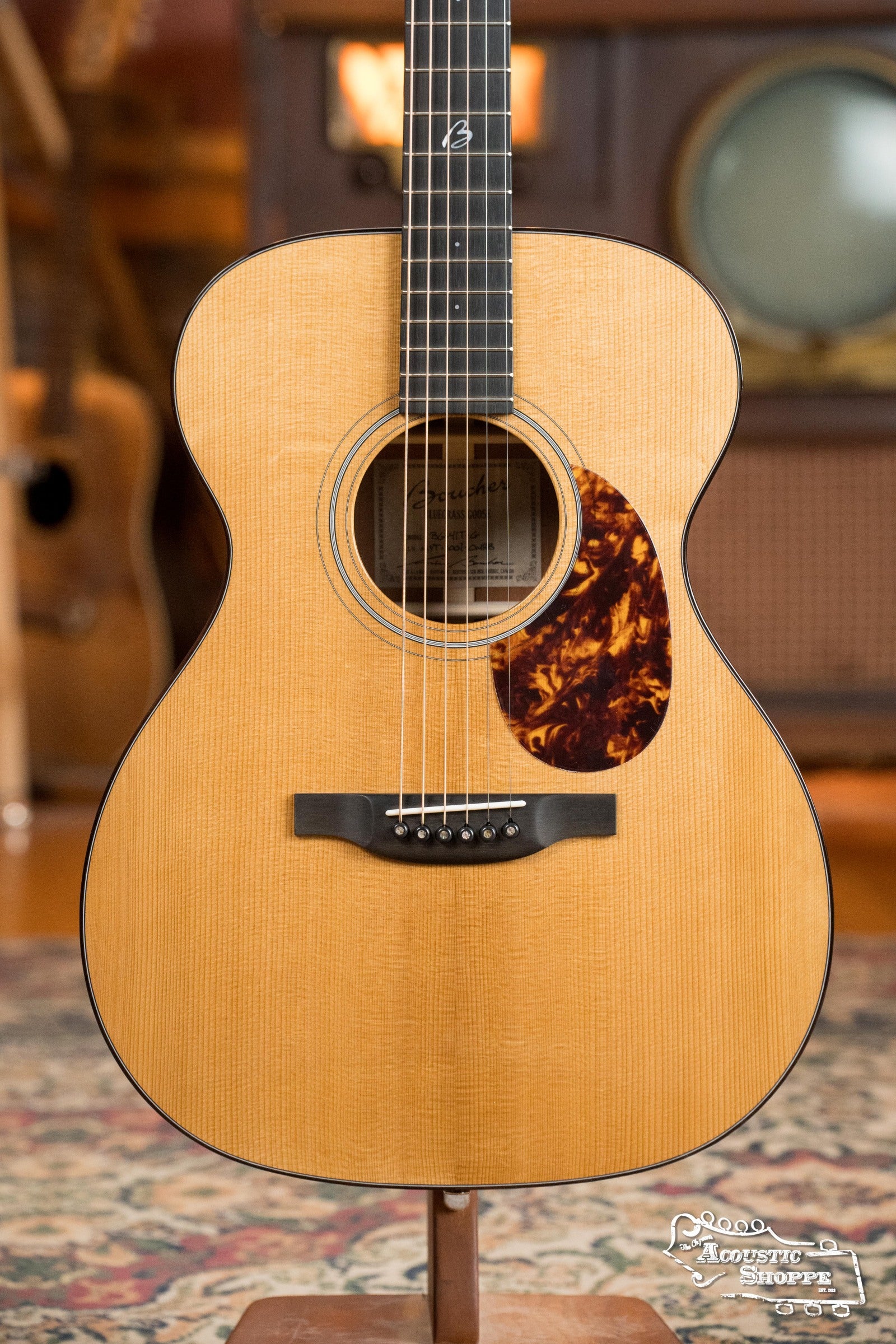 *Dread-Not Certified Used* Boucher BG-41T-G Bluegrass Goose Series *ALL* Torrefied Adirondack/Mahogany OM Gold Pack Acoustic Guitar #1001