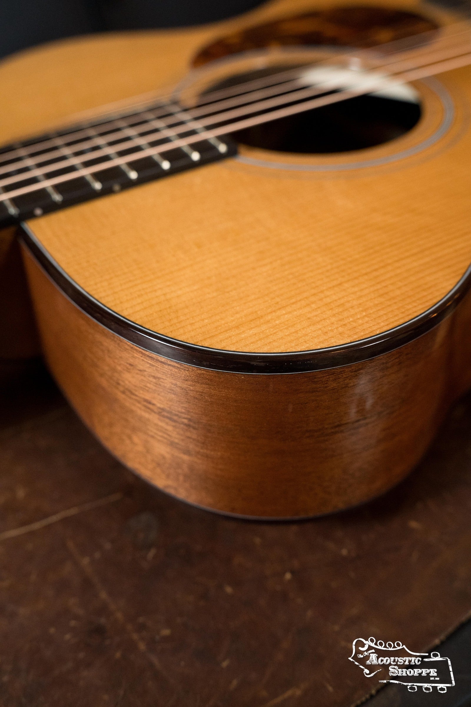 *Dread-Not Certified Used* Boucher BG-41T-G Bluegrass Goose Series *ALL* Torrefied Adirondack/Mahogany OM Gold Pack Acoustic Guitar #1001