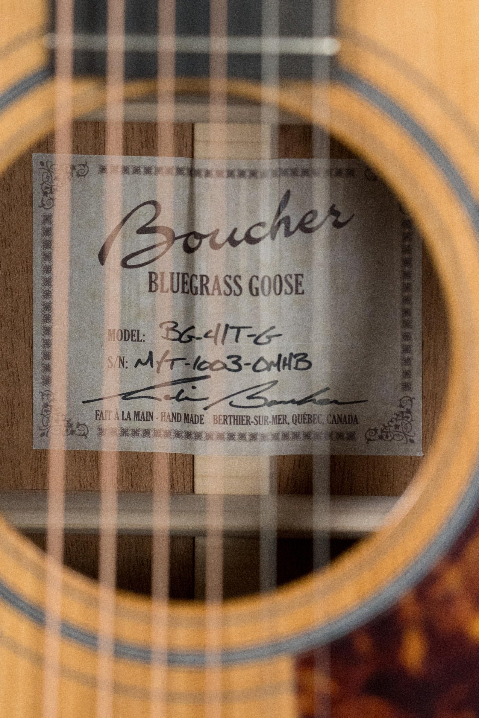 Boucher BG-41T-G Bluegrass Goose Series *ALL* Torrefied Adirondack/Mahogany OM Gold Pack Acoustic Guitar #1003