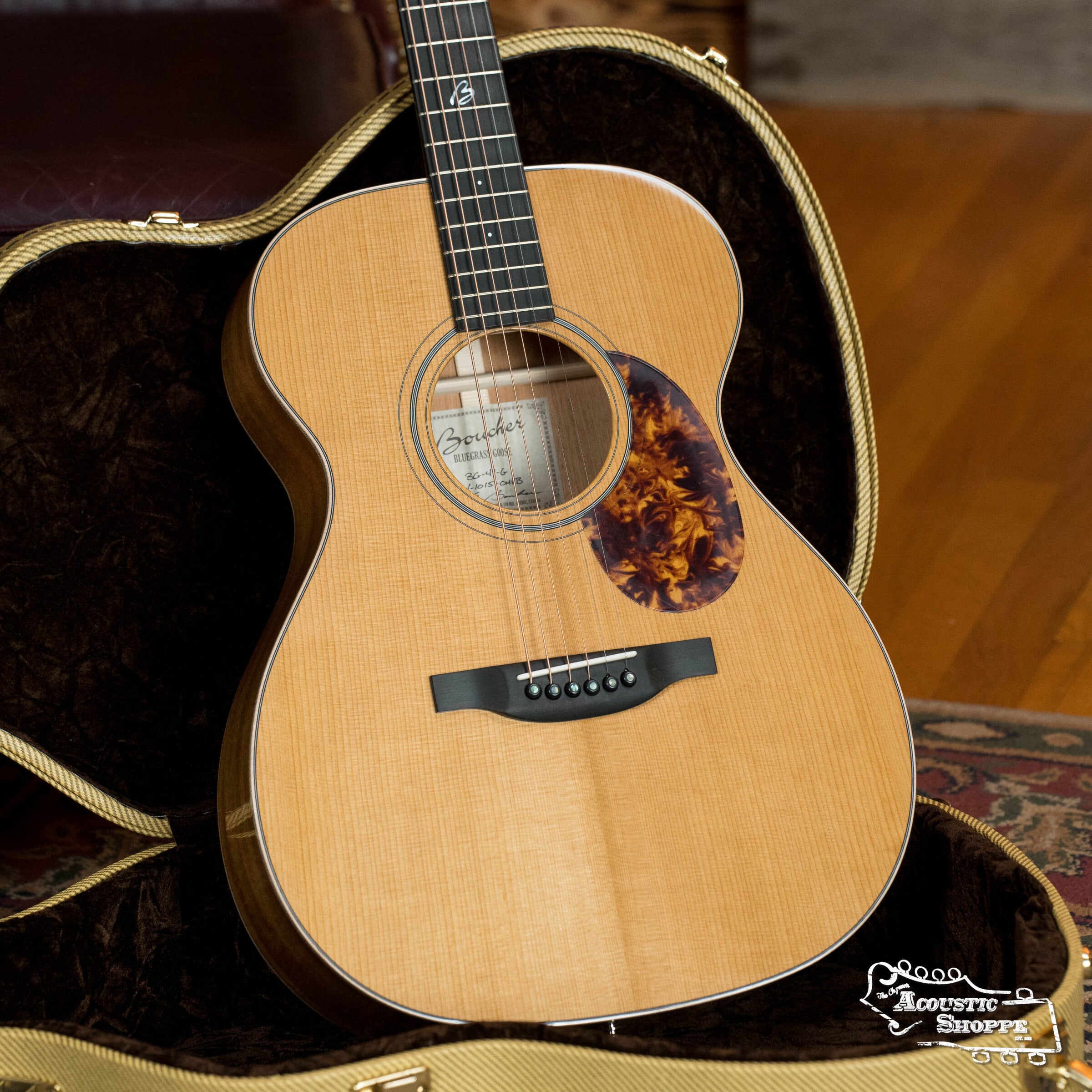 Boucher BG-41-G Bluegrass Goose Series Gold Torrefied Adirondack/Mahogany OM Acoustic Guitar #1015