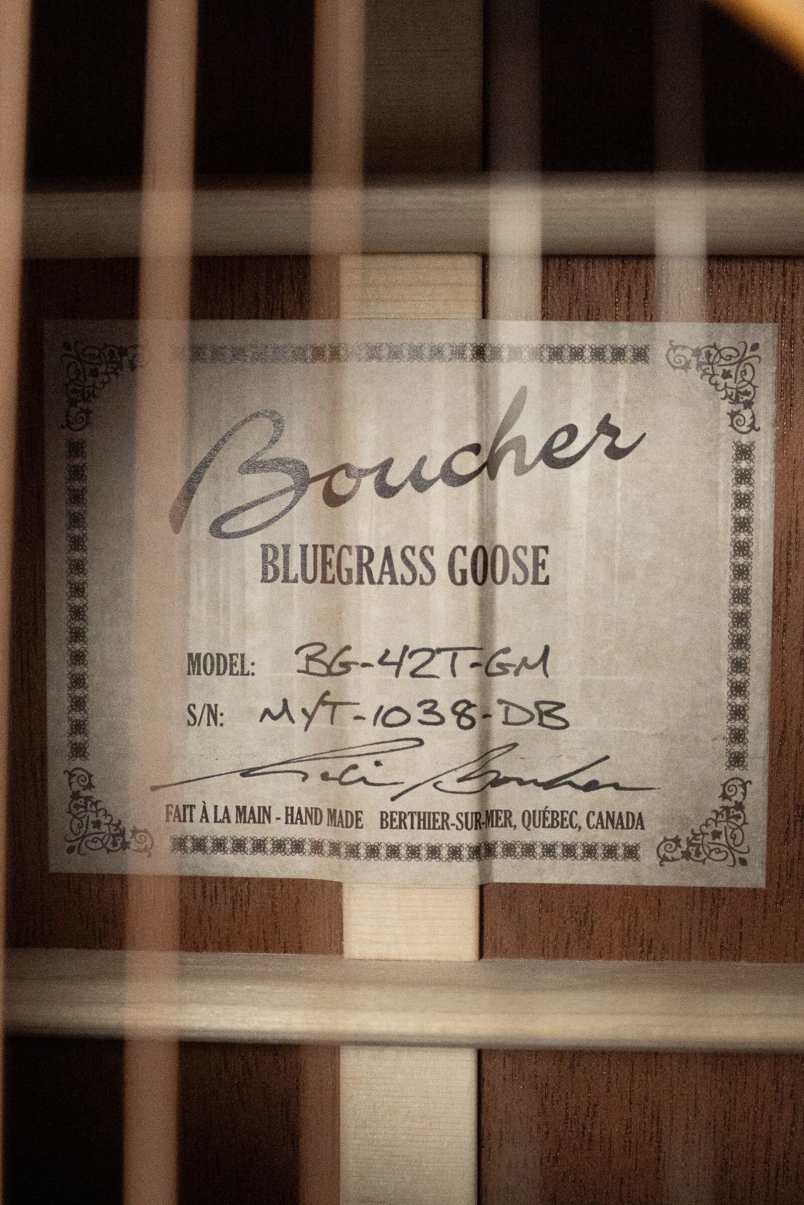 Boucher BG-42T-GM Bluegrass Goose Series *ALL* Torrefied Master Grade Adirondack/Mahogany Dreadnought Gold Master Pack Acoustic Guitar #1038