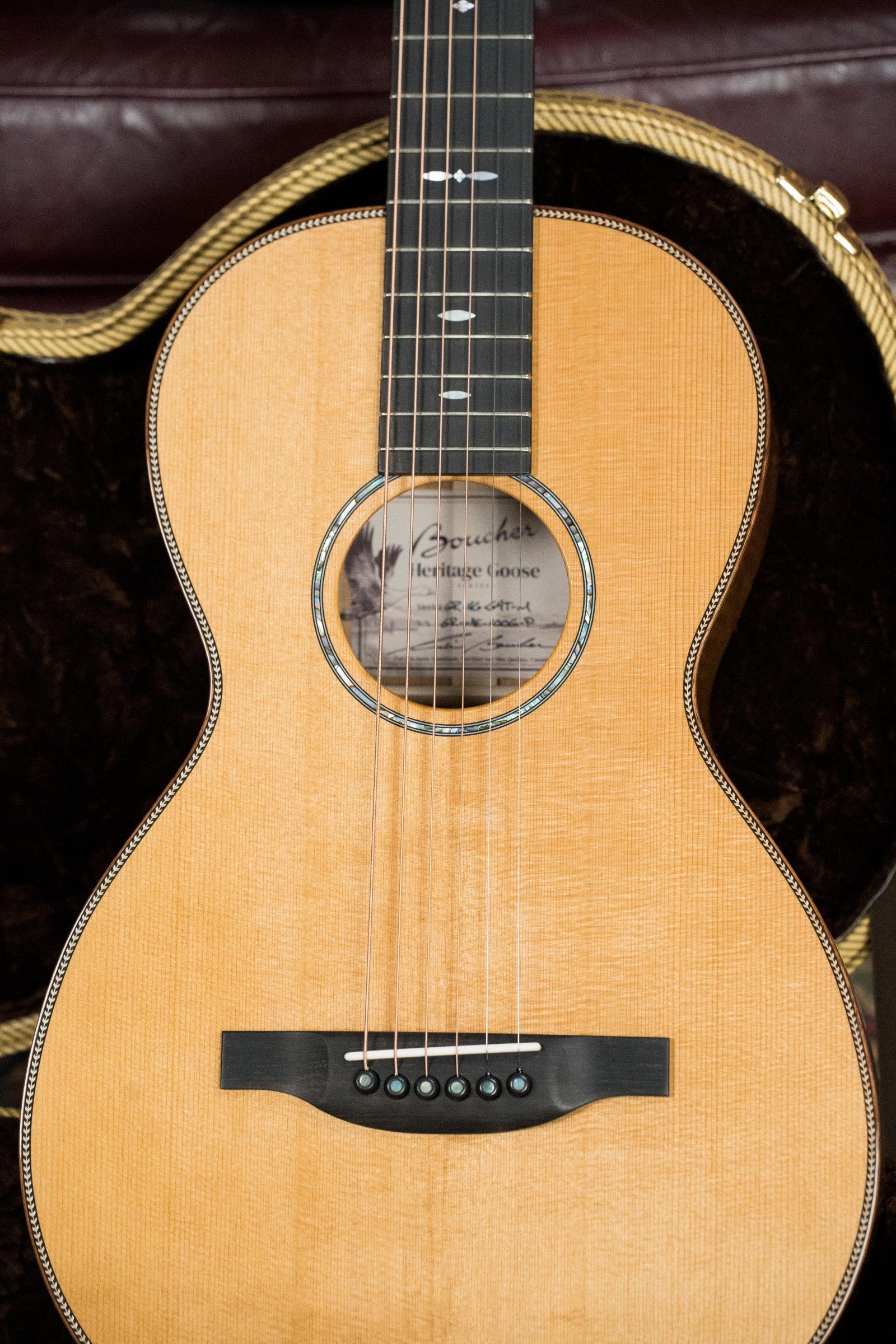 Boucher GR-HG-64T-M Grande Reserve Master Series ALL Torrefied Adirondack/Flamed Maple Parlor Acoustic Guitar #1006