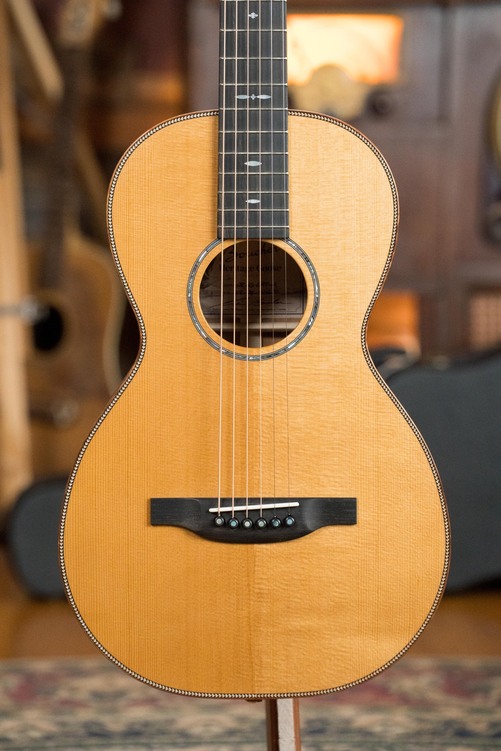 Boucher GR-HG-64T-M Grande Reserve Master Series ALL Torrefied Adirondack/Flamed Maple Parlor Acoustic Guitar #1006