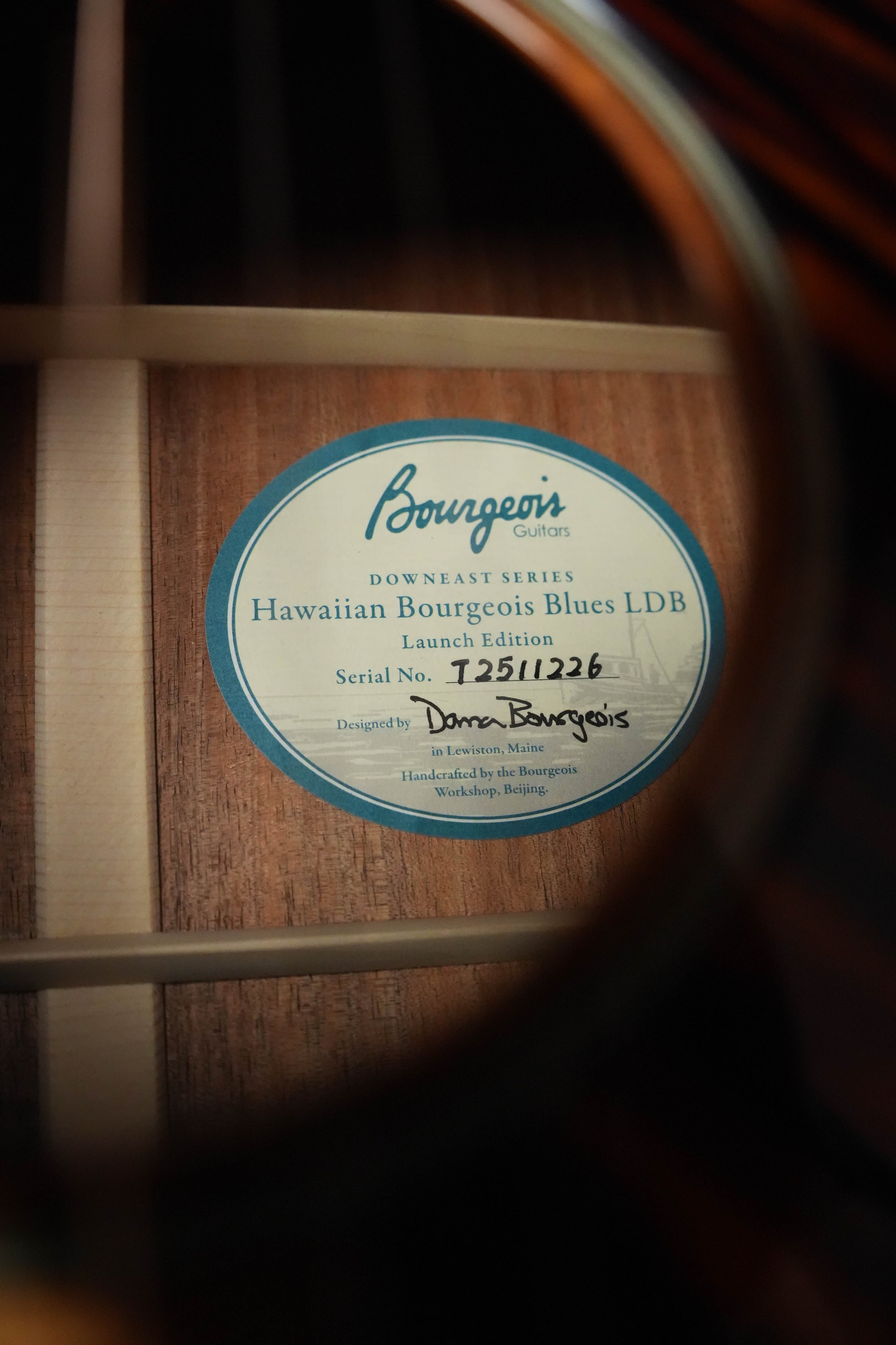 Bourgeois 2026 Launch Downeast Hawaiian Blues Series All Koa LDB Acoustic Guitar #1226