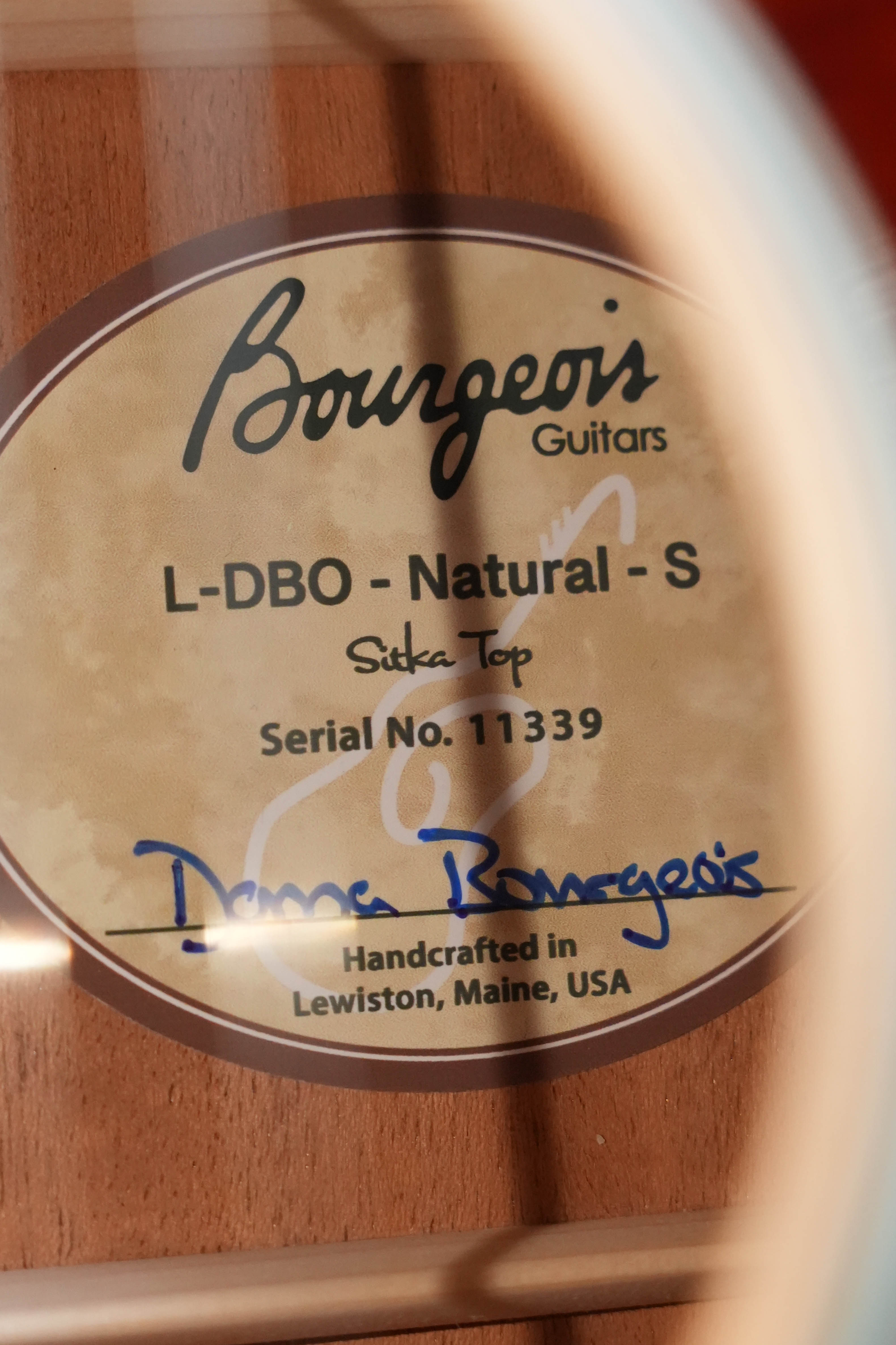 Bourgeois L-DBO The Natural Professional Series Satin Slope Shoulder Acoustic Guitar #1339