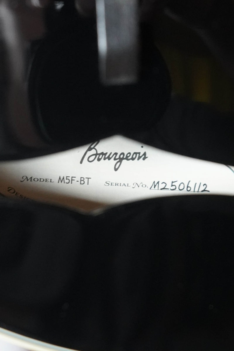 Bourgeois M5-F-BT Aged-Tone Finish Black Top F-Style Mandolin #6112