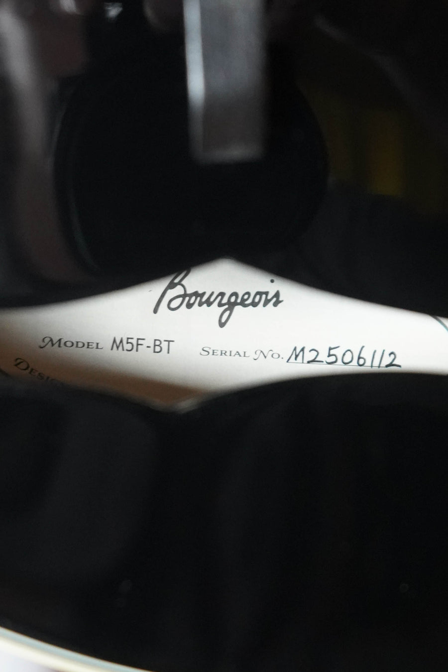 Bourgeois M5-F-BT Aged-Tone Finish Black Top F-Style Mandolin #6112