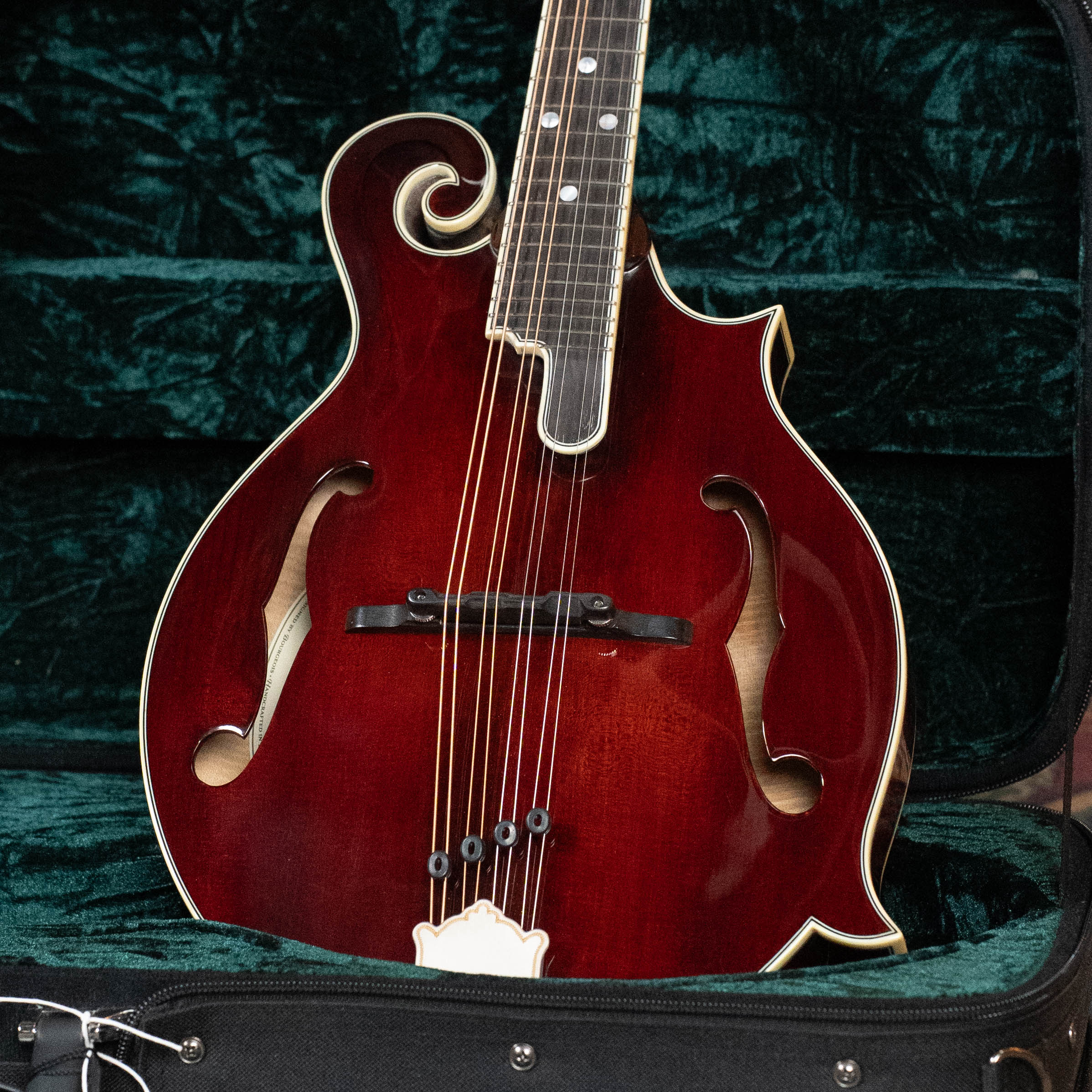 Bourgeois M5-F-CR Aged-Tone Adirondack/Maple Cordovan Red F-Style Mandolin #2001