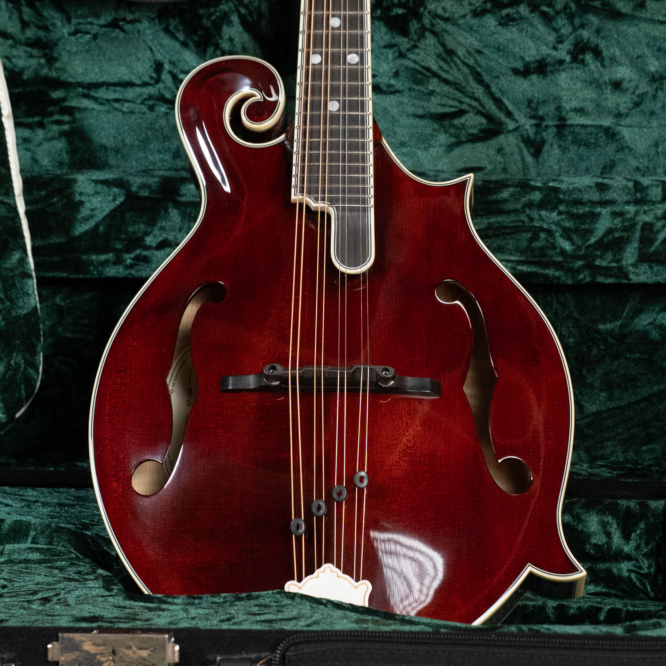 Bourgeois M5-F-CR Aged-Tone Adirondack/Maple Cordovan Red F-Style Mandolin #2135
