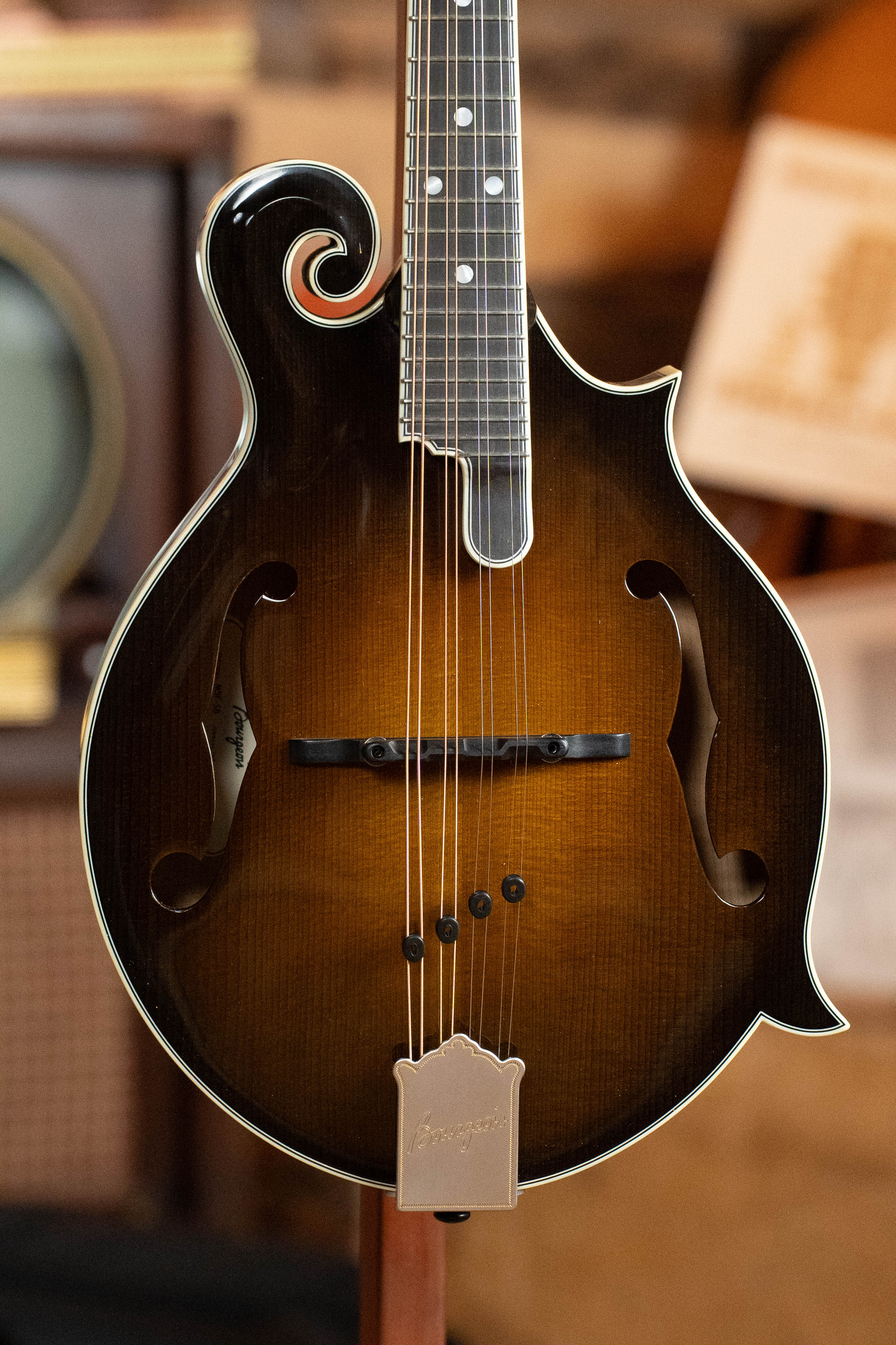 Bourgeois M5-F-SB Aged-Tone Adirondack/Maple Sunburst F-Style Mandolin #9110