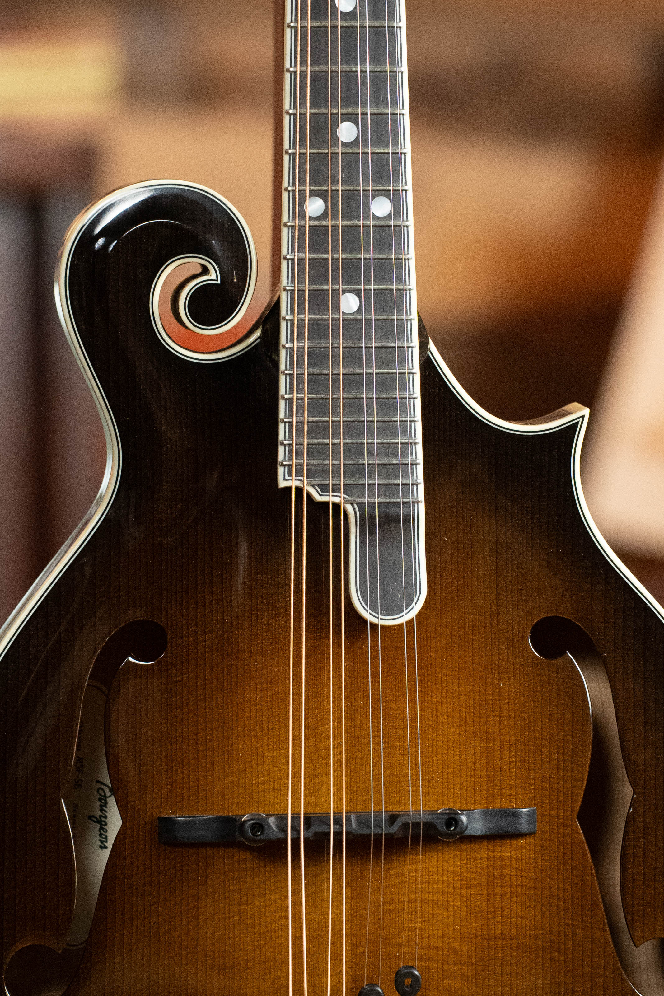 Bourgeois M5-F-SB Aged-Tone Adirondack/Maple Sunburst F-Style Mandolin #9110