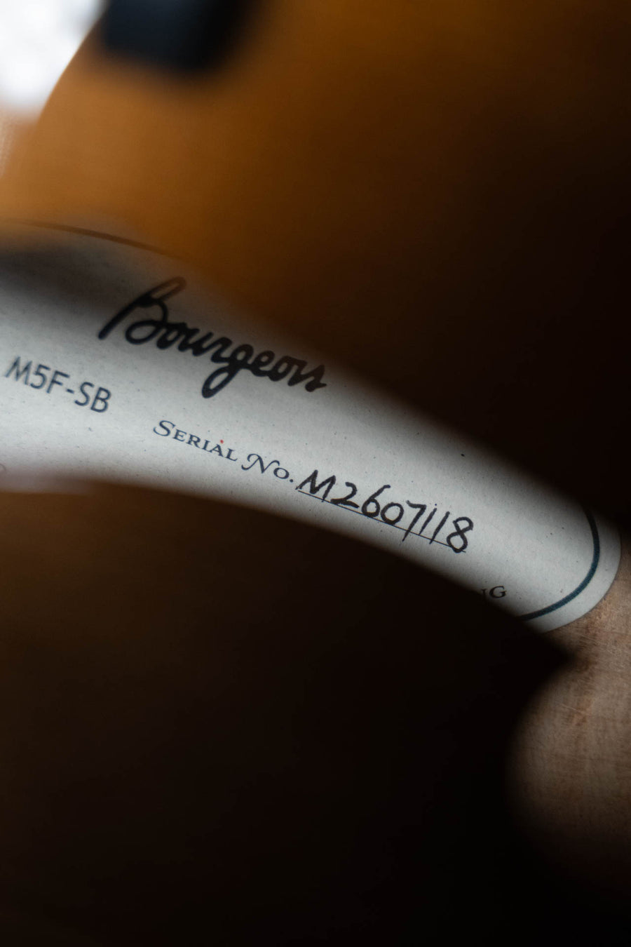 Bourgeois M5-F-SB Sunburst F-Style Mandolin #7118