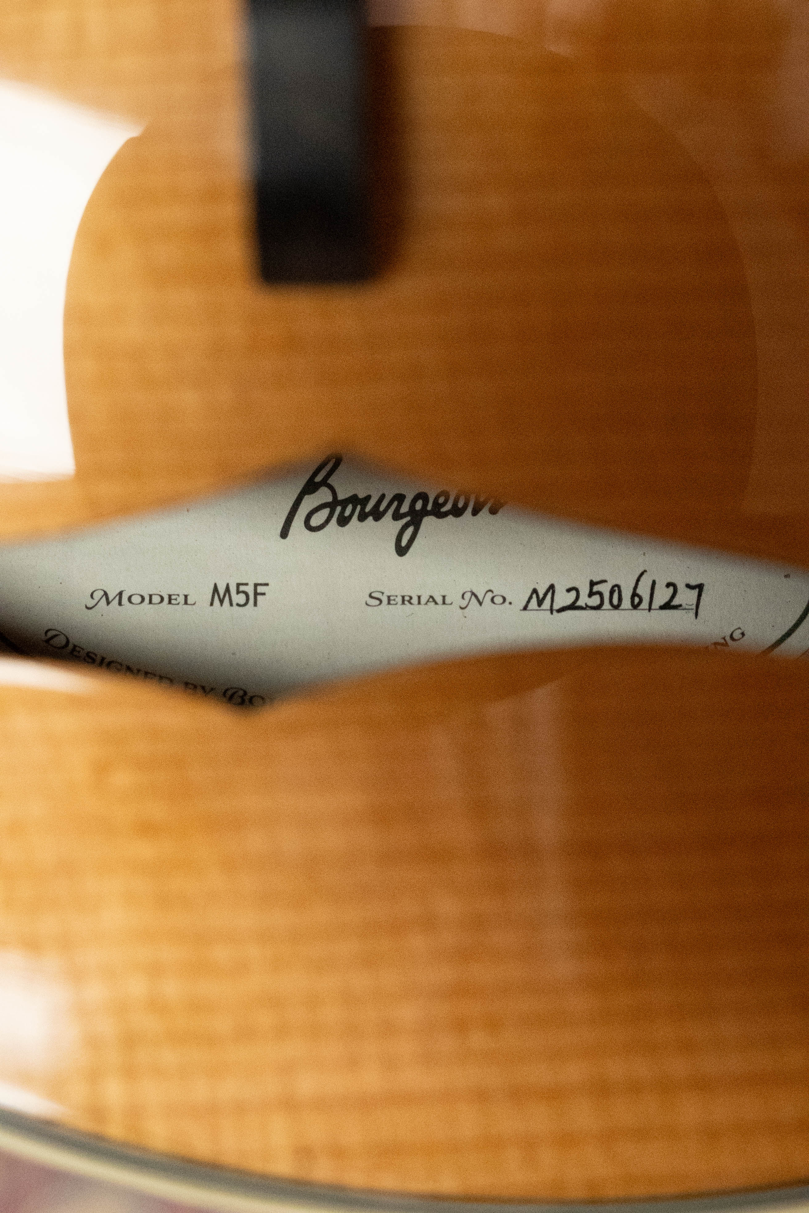 Bourgeois M5-F Aged-Tone Adirondack/Maple F-Style Mandolin #6127