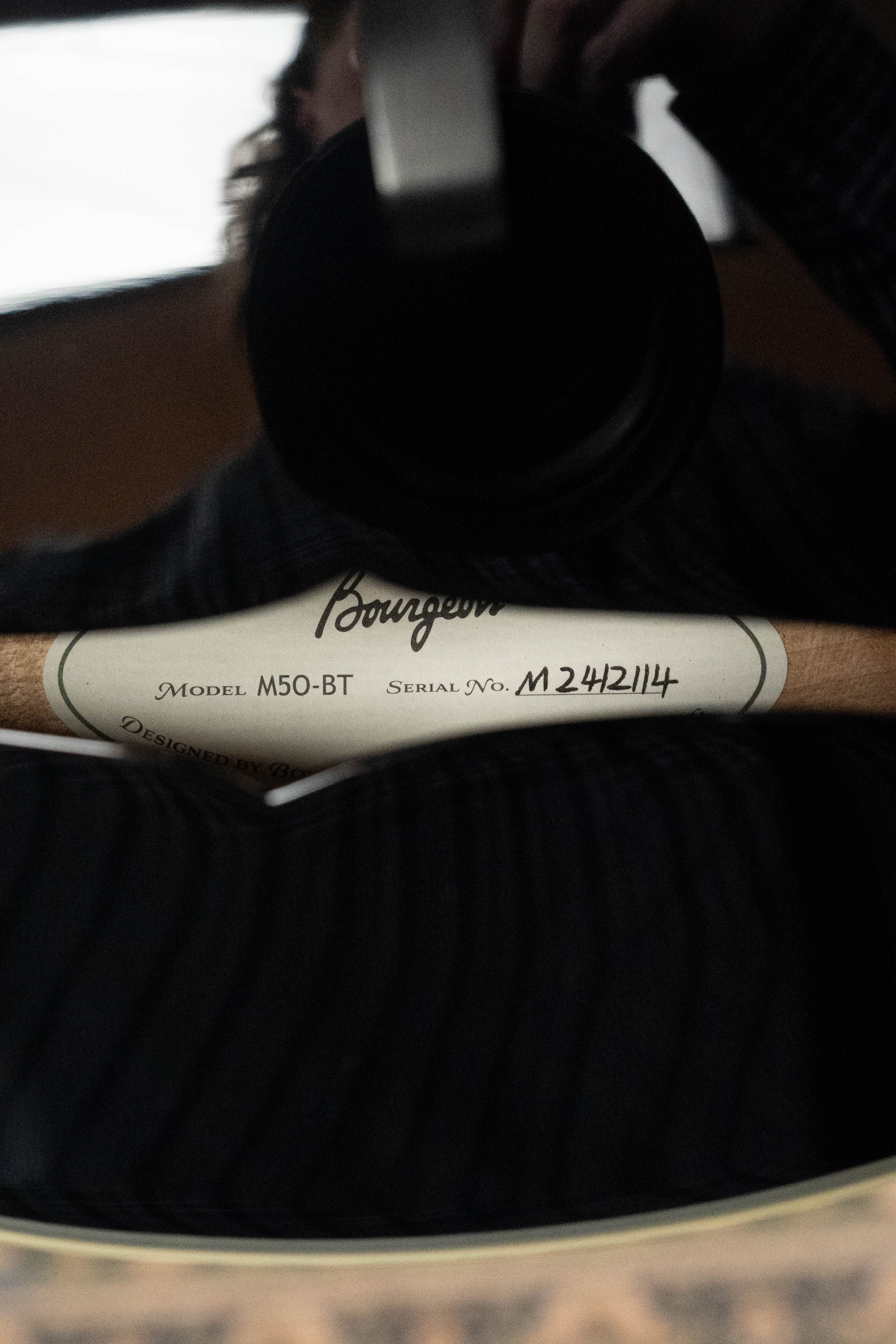 Bourgeois M5-O-BT Aged Tone Adirondack/European Curly Maple Black Octave Mandolin #2114