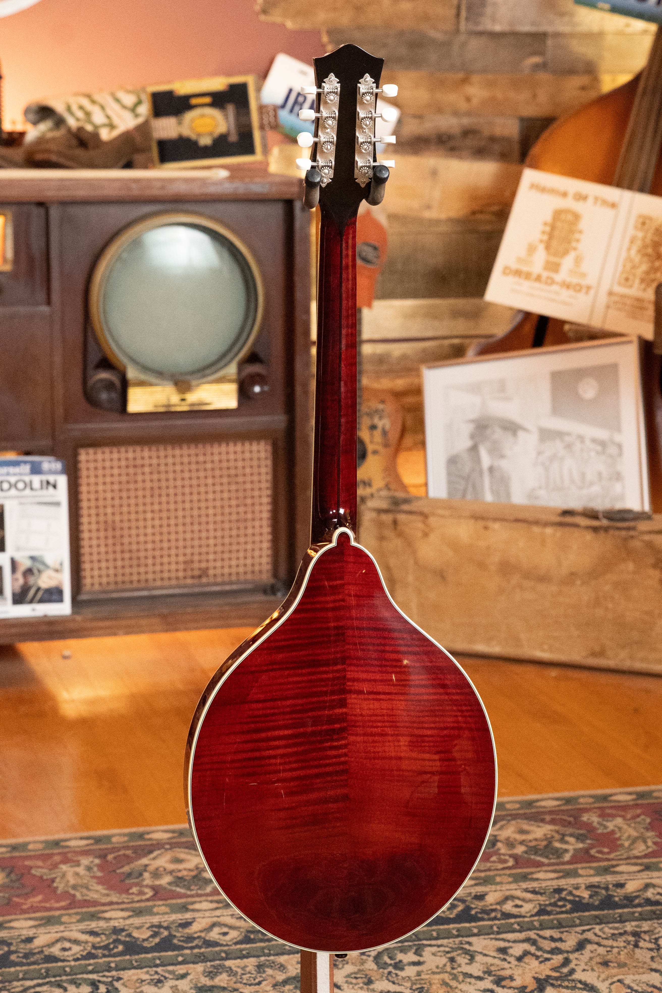 Bourgeois M5-O-BT Aged Tone Adirondack/European Curly Maple Black Octave Mandolin #2114