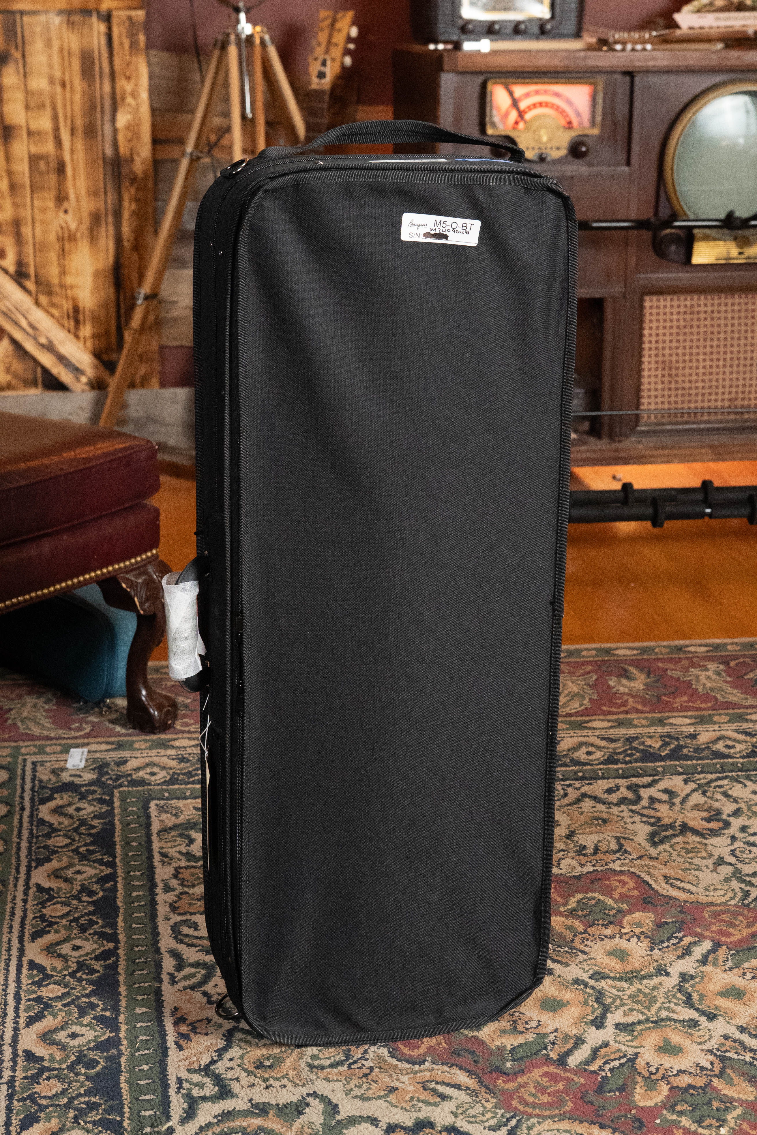 Bourgeois M5-O-BT Aged Tone Adirondack/European Curly Maple Black Octave Mandolin #9048