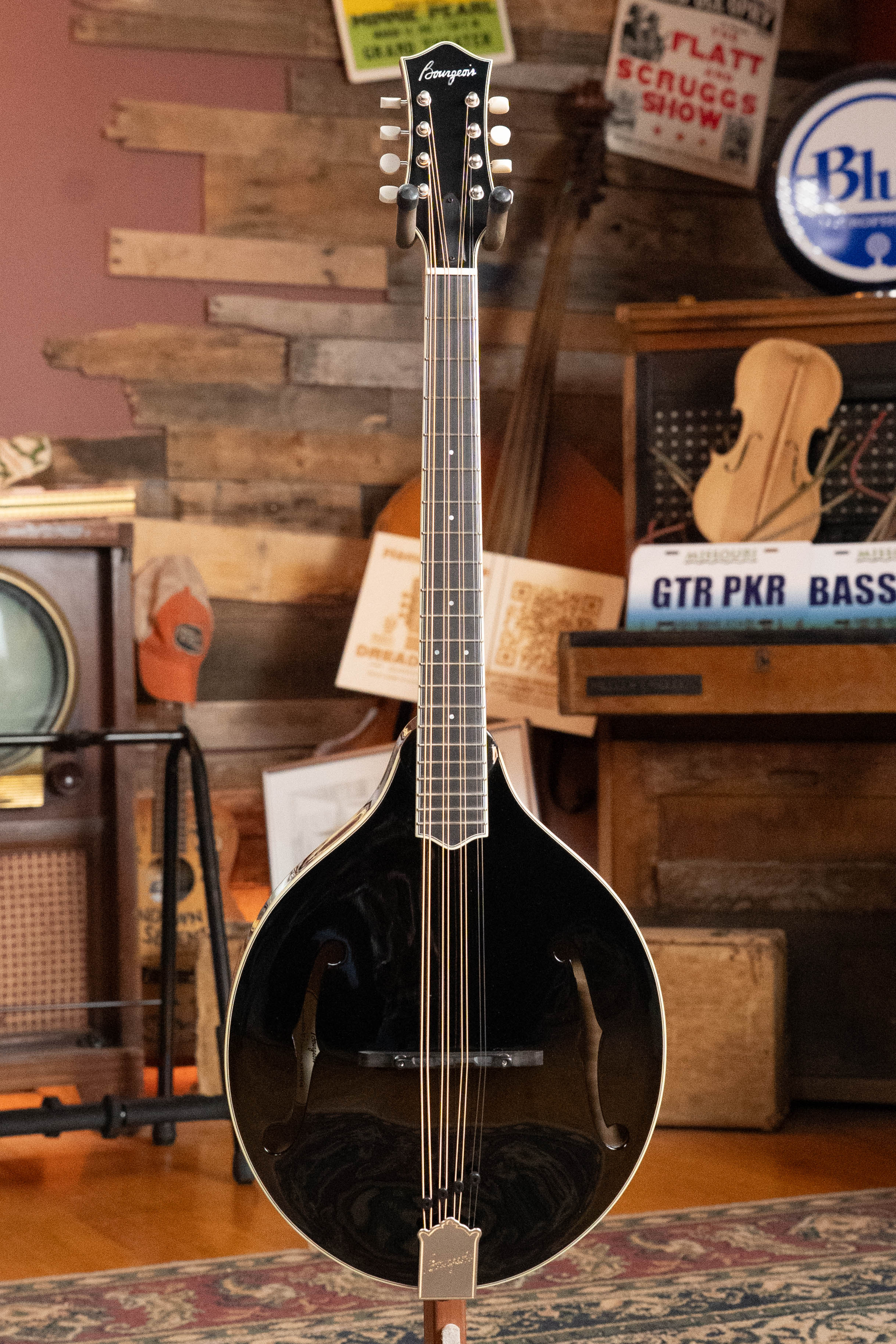 Bourgeois M5-O-BT Aged Tone Adirondack/European Curly Maple Black Octave Mandolin #9048