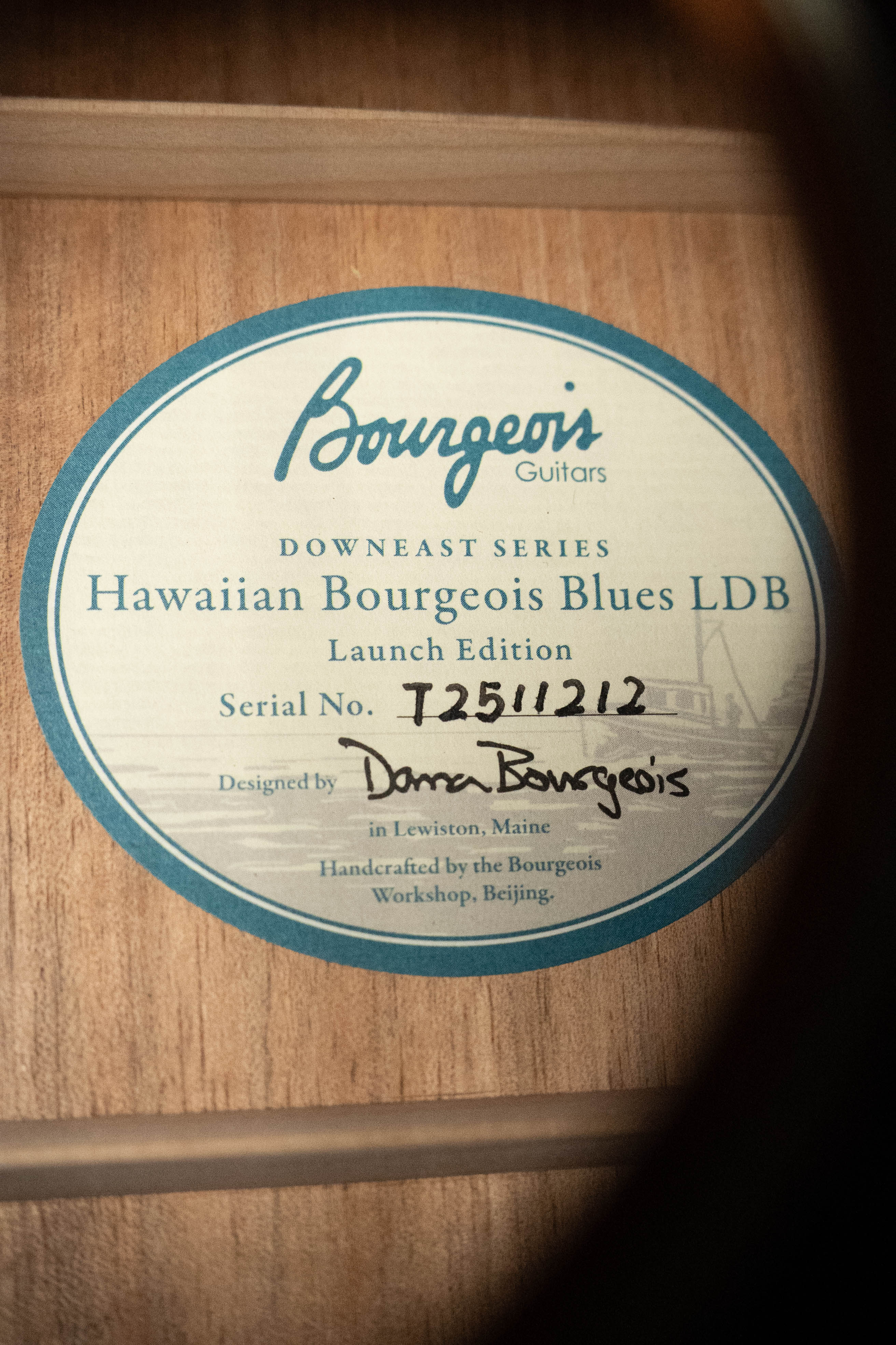 Bourgeois NAMM Launch Downeast Hawaiian Blues Series All Koa LDB Acoustic Guitar #1212